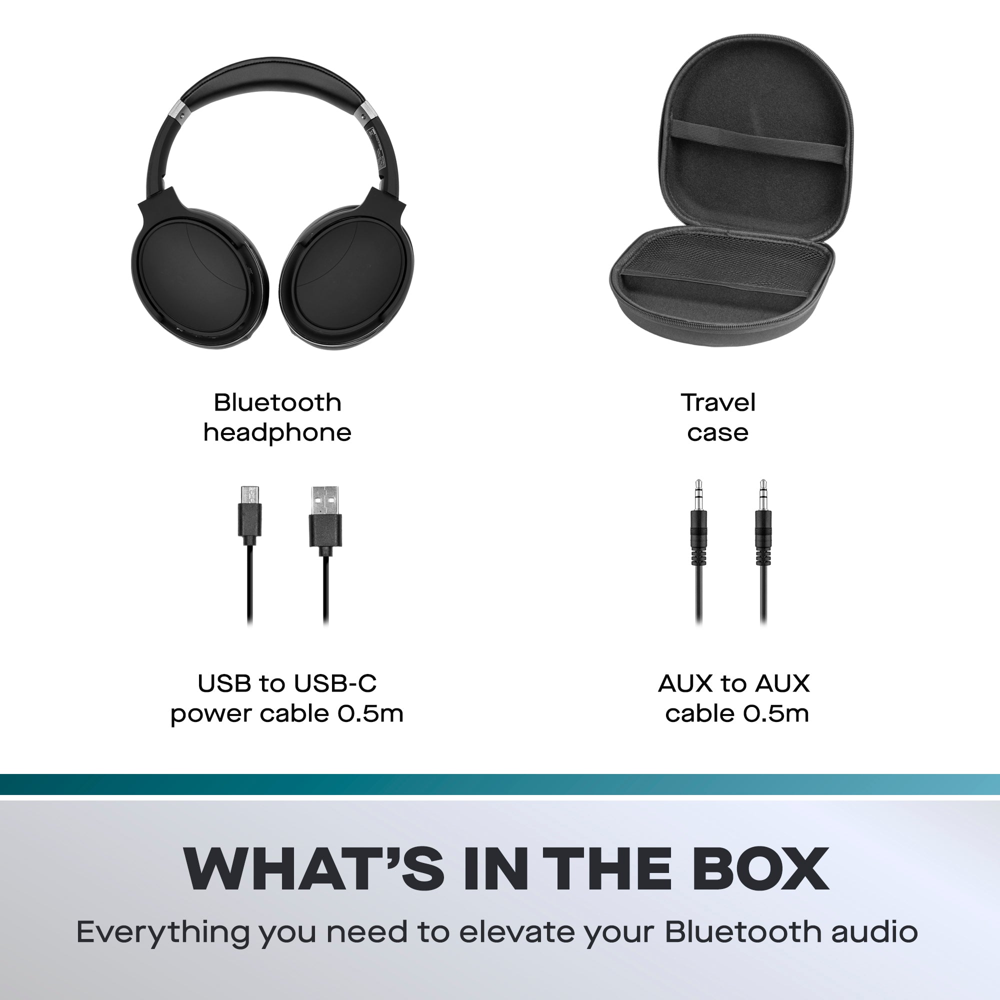 Daewoo Sonic Beat Noise Cancelling Bluetooth Headphones with Travel Case