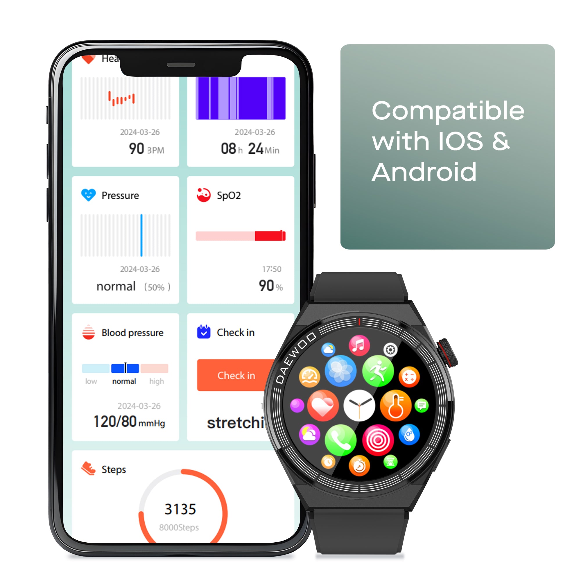 Daewoo CNX+ Smartwatch with Voice Call Function