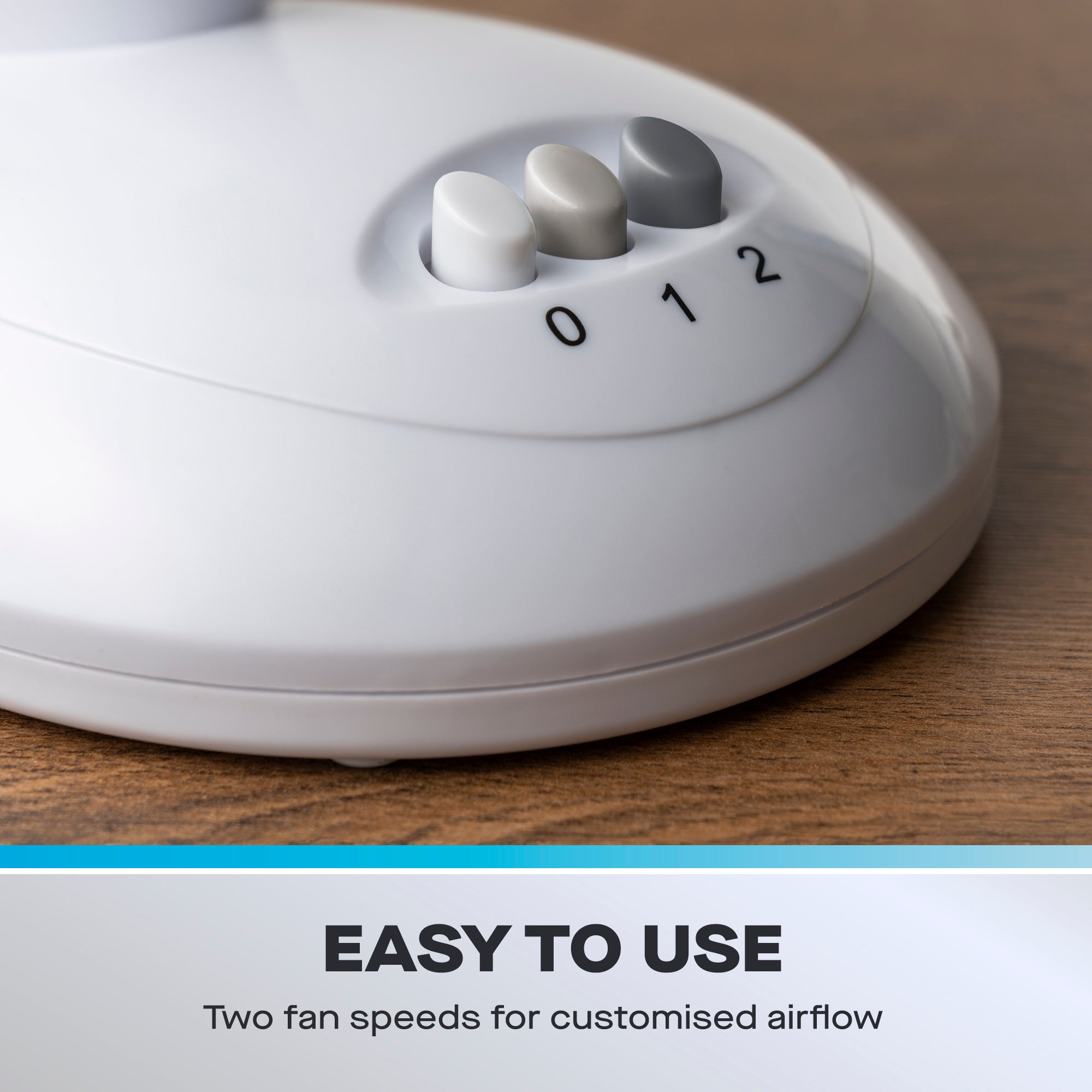 Daewoo 9" White Desktop Fan