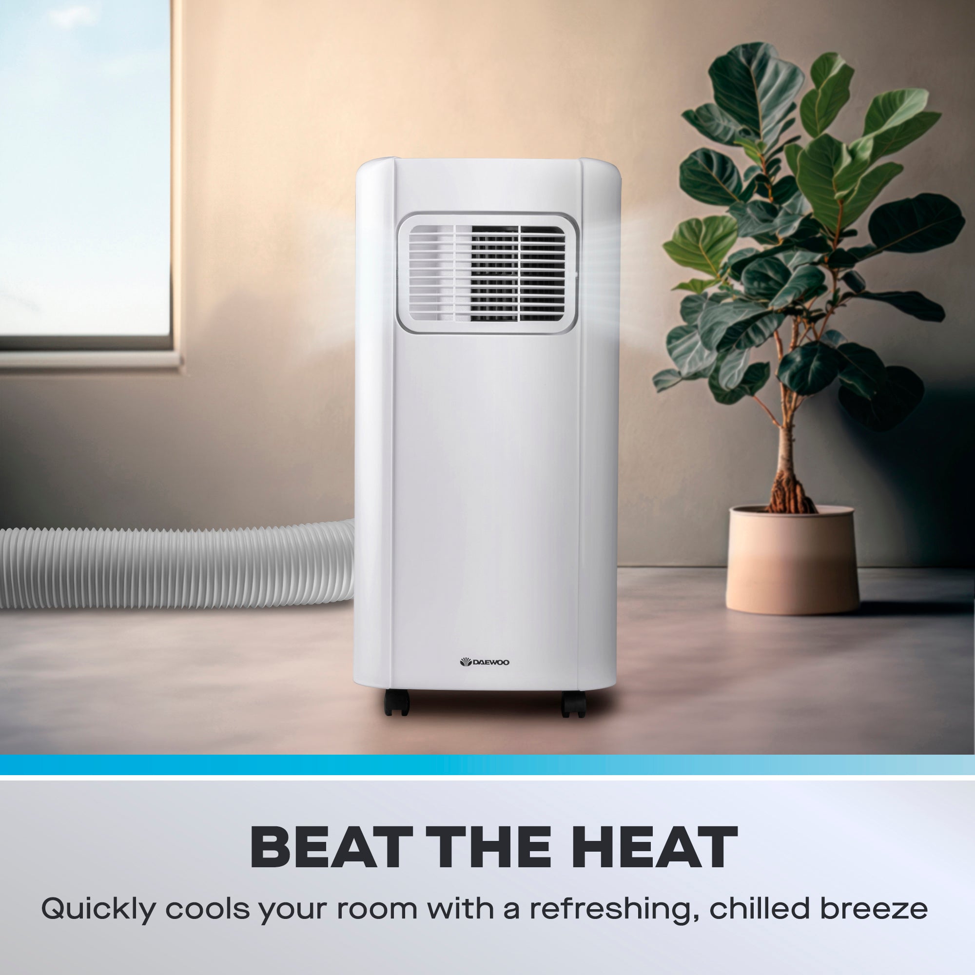 Daewoo 3-in-1 Portable Air Conditioner with Fan & Dehumidifier, 5000 BTU