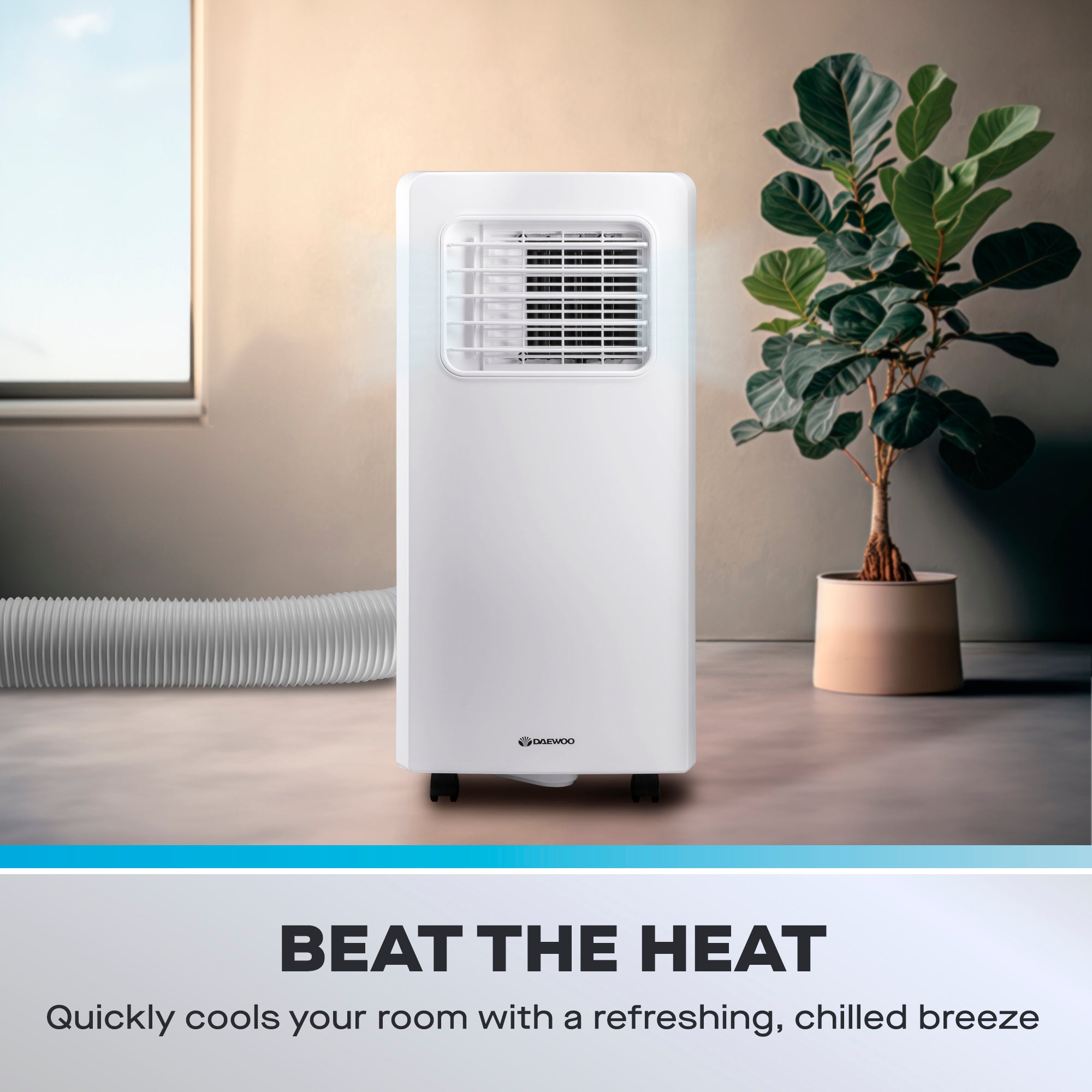 Daewoo 3-in-1 Portable Air Conditioner with Fan & Dehumidifier, 7000 BTU