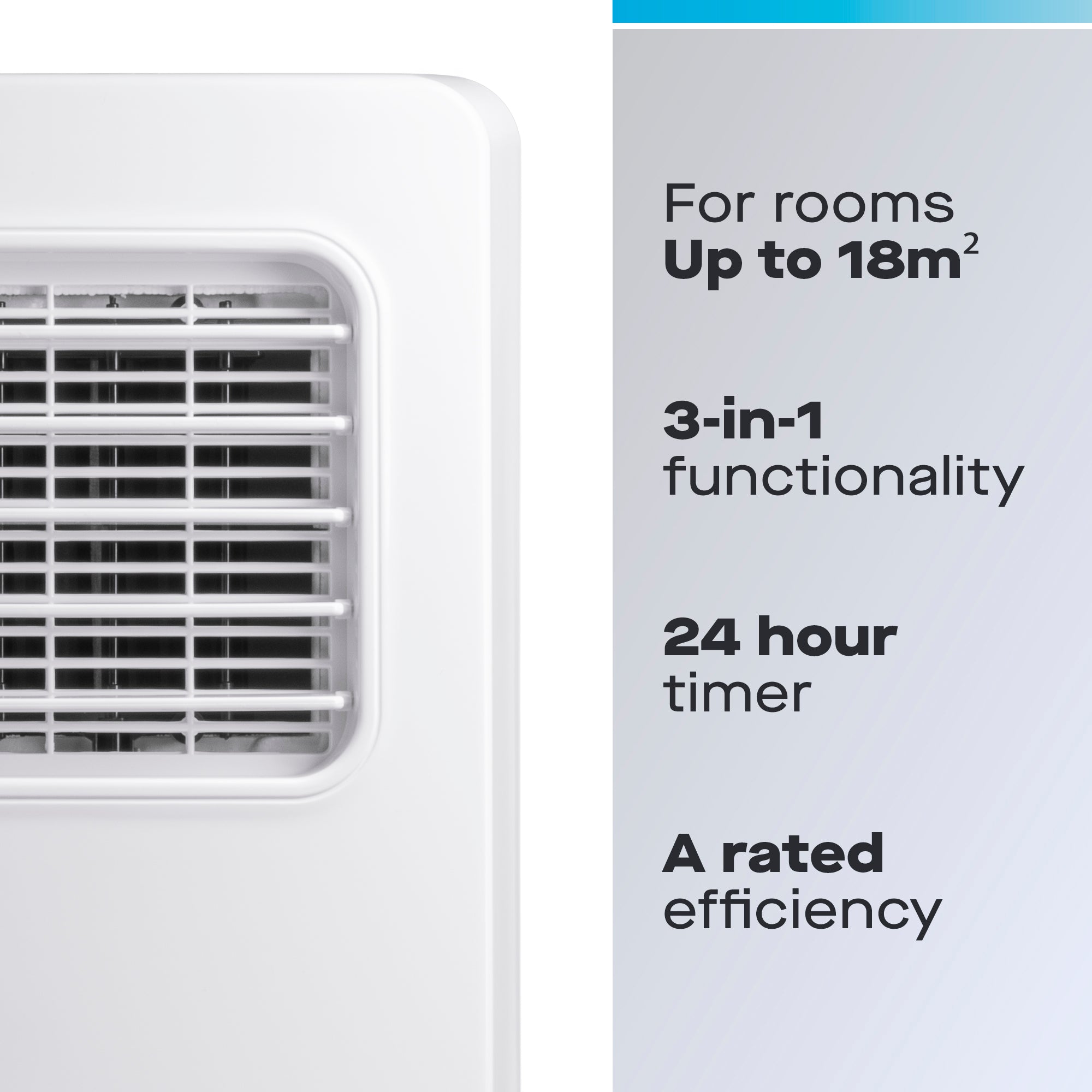 Daewoo 3-in-1 Portable Air Conditioner with Fan & Dehumidifier, 9000 BTU