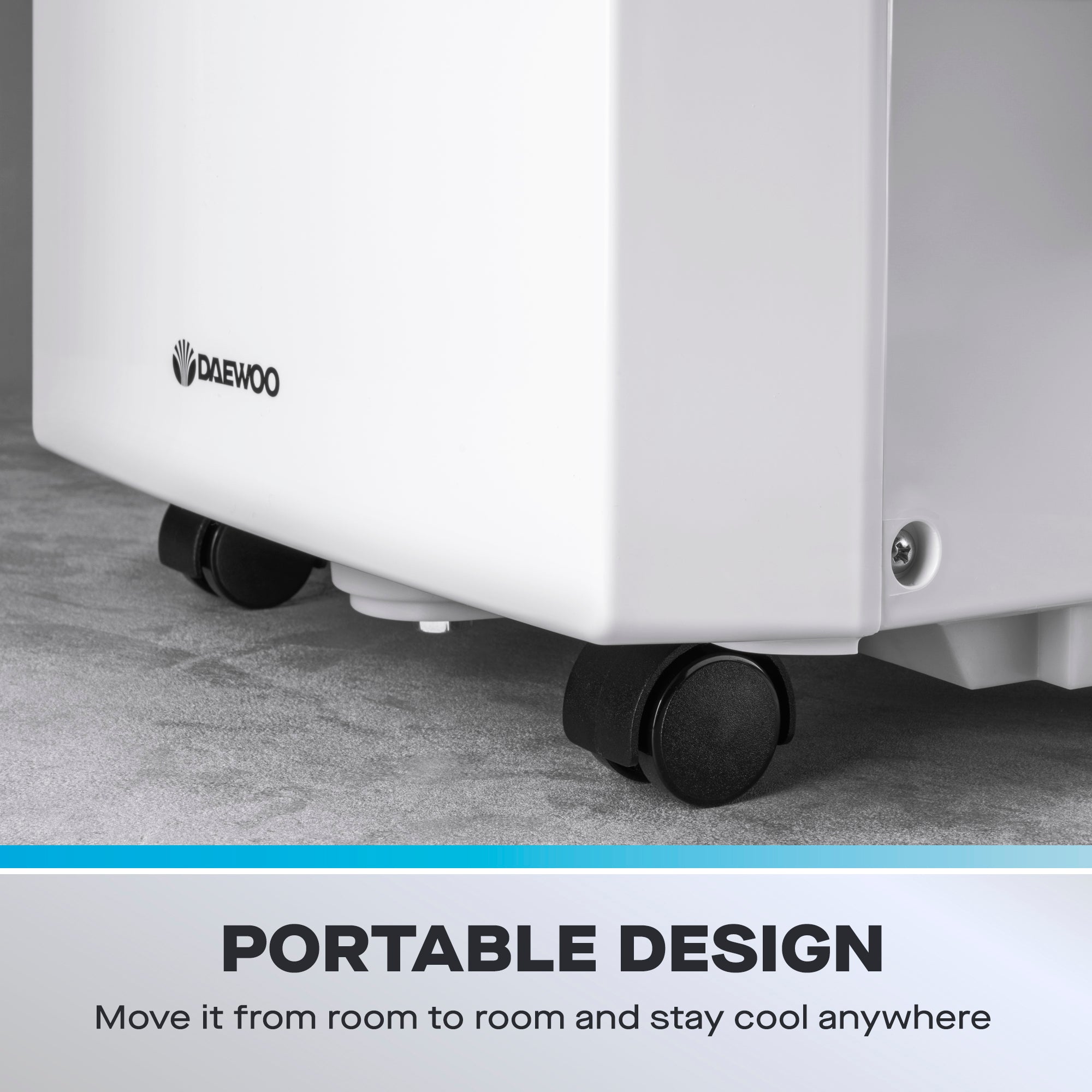 Daewoo 3-in-1 Smart Wi-Fi Portable Air Conditioner with Fan & Dehumidifier, 9000 BTU