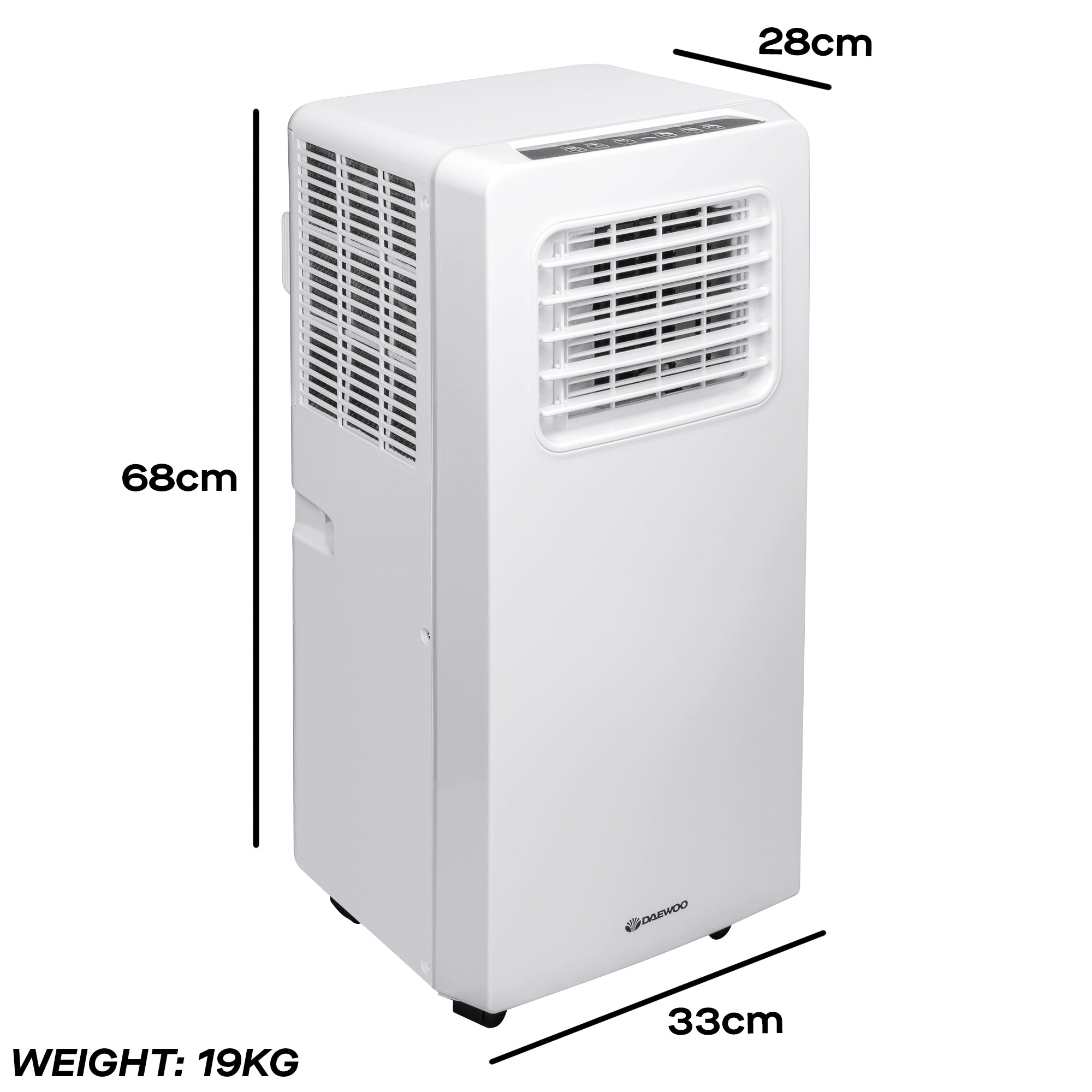 Daewoo 3-in-1 Smart Wi-Fi Portable Air Conditioner with Fan & Dehumidifier, 9000 BTU