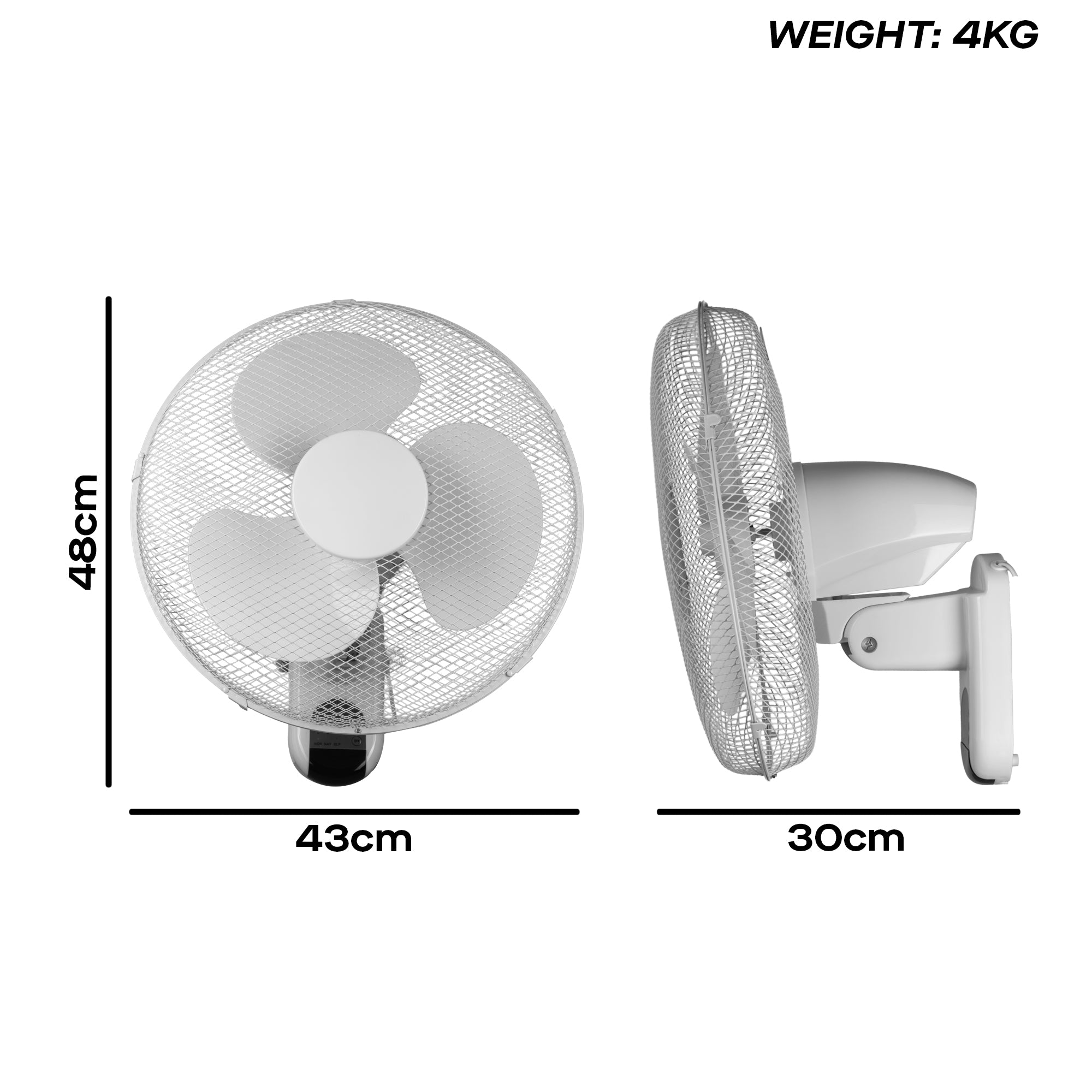 Daewoo 16" Wall Mounted Fan with Remote Control