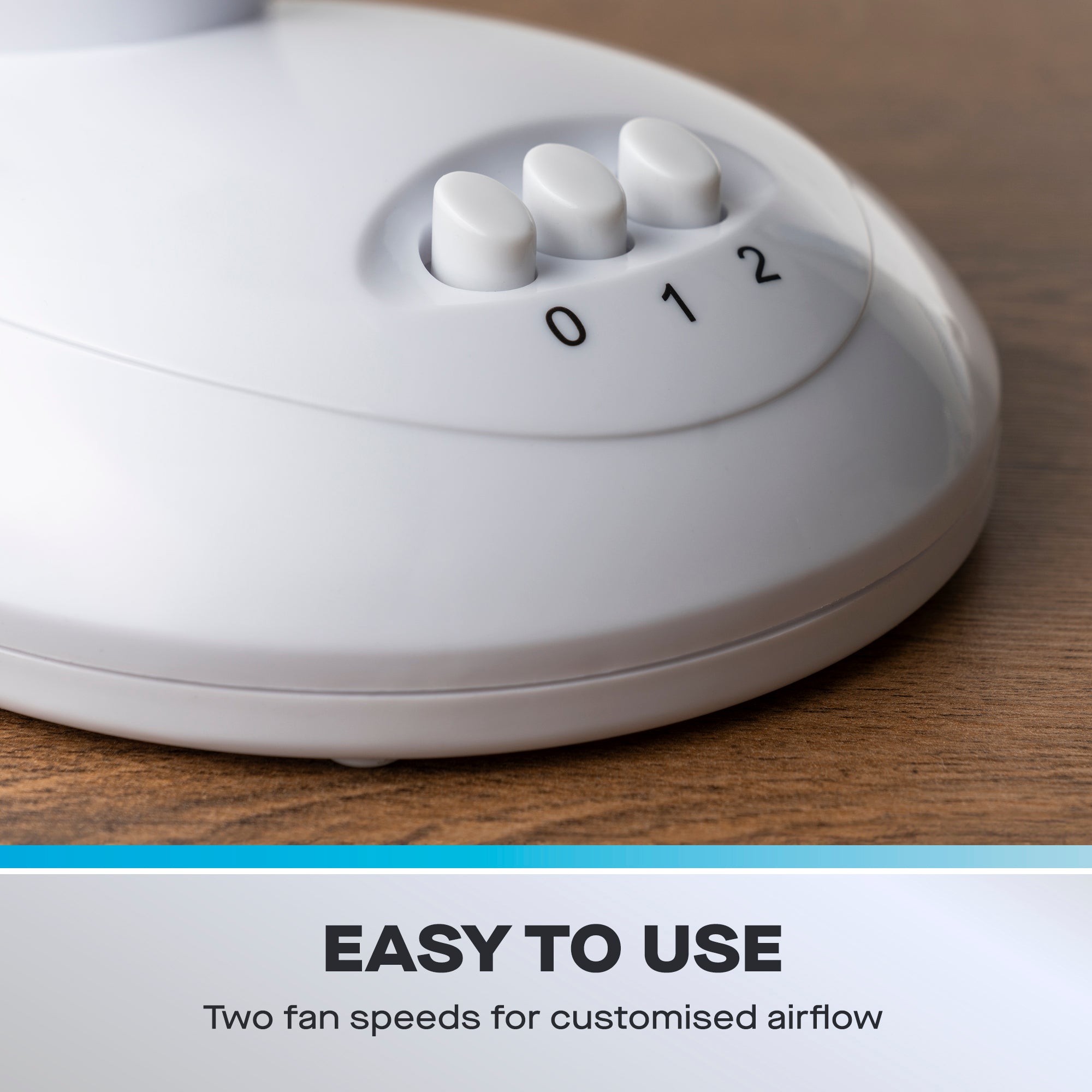 Daewoo 9" White Desk Fan
