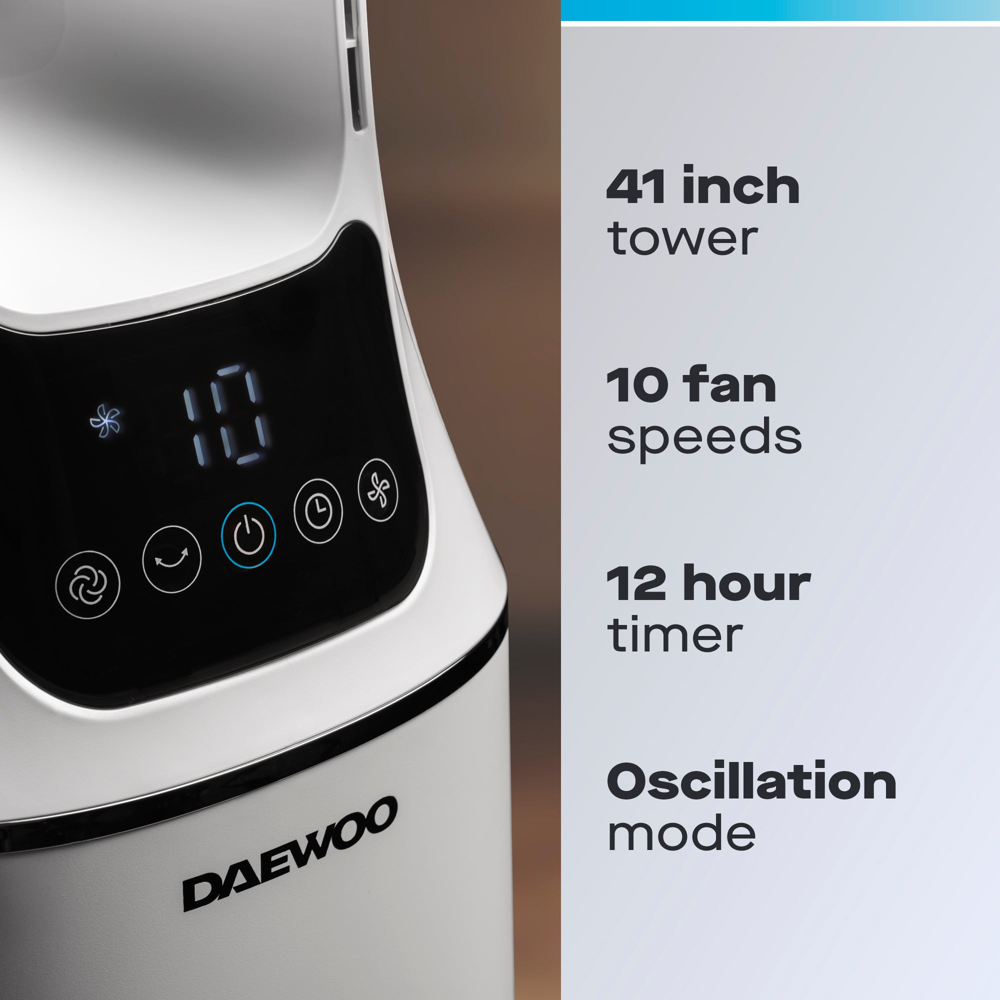 Daewoo 2-in-1 Bladeless Fan & Purifier with Remote Control