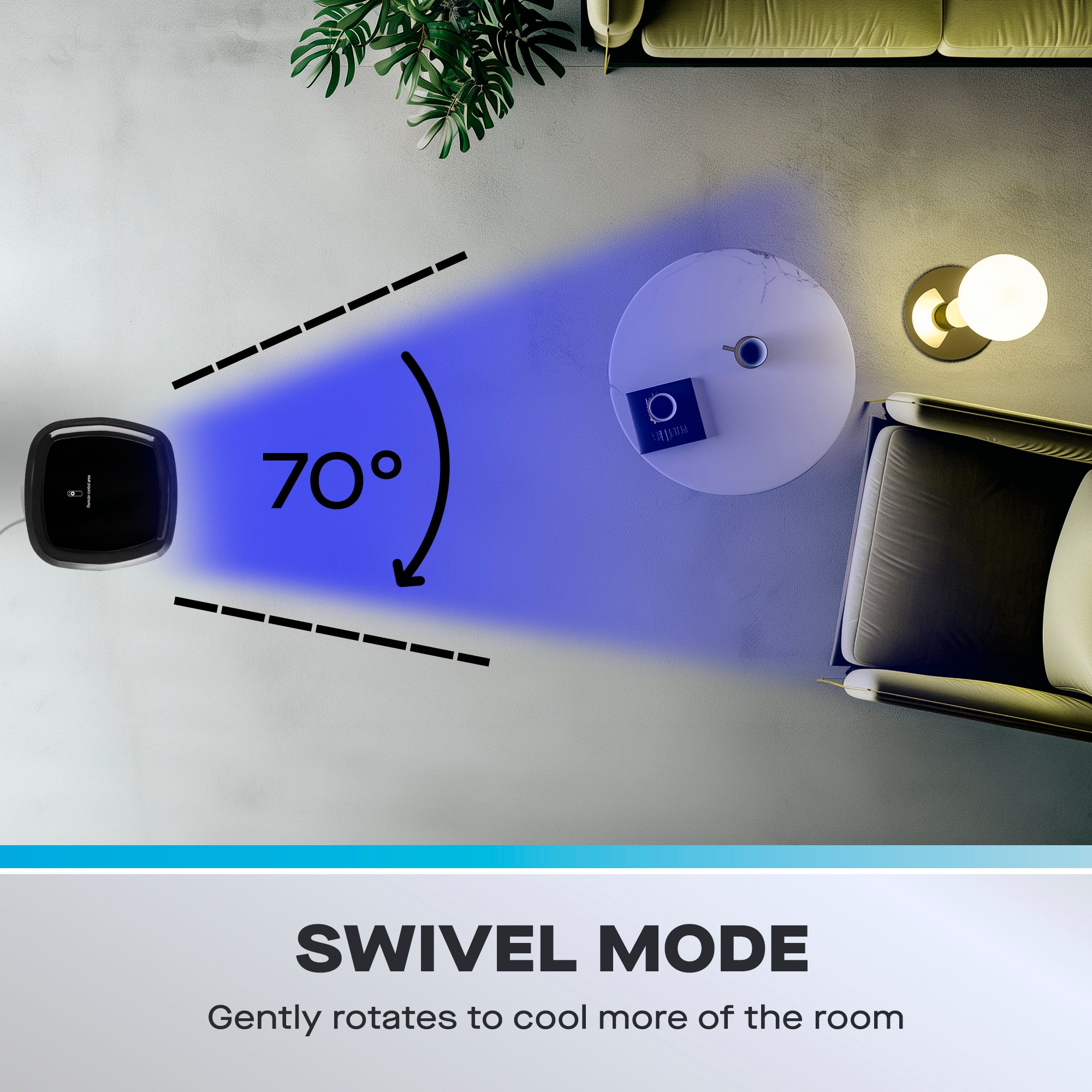 Daewoo 2-in-1 Bladeless Fan & Purifier with Remote Control