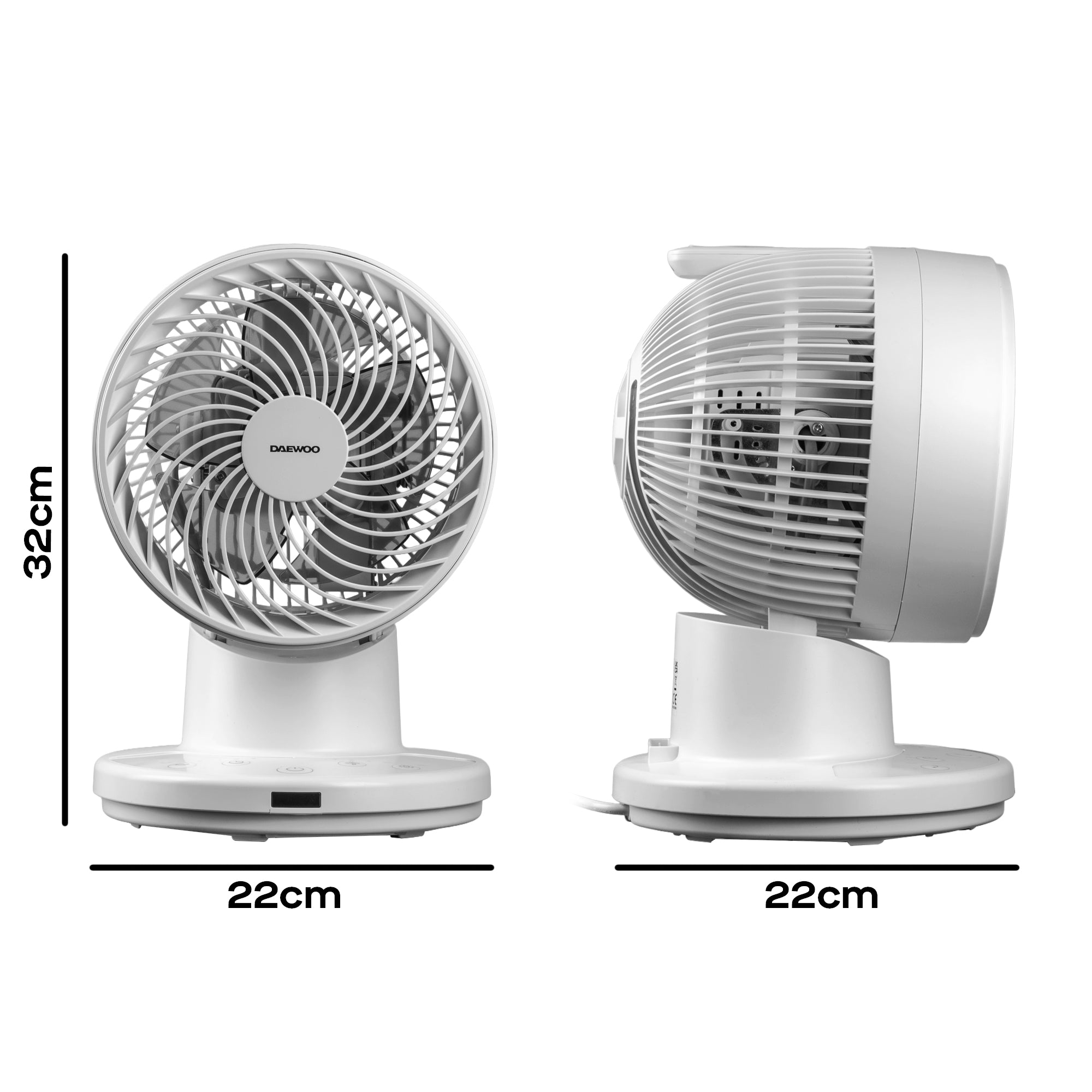 Daewoo 8" Air Circulator Desk Fan