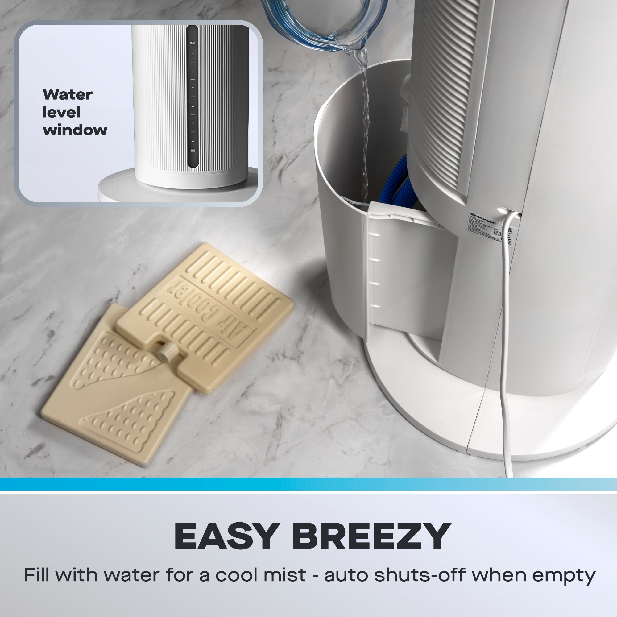 Daewoo 3-in-1 4L Tower Air Cooler & Humidifier Fan
