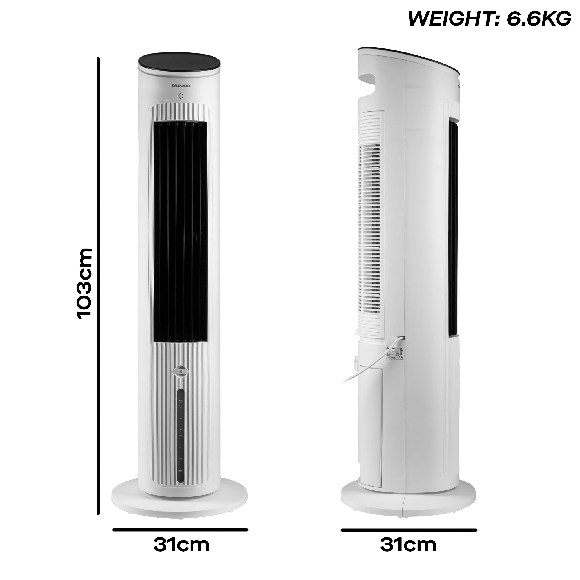 Daewoo 3-in-1 4L Tower Air Cooler & Humidifier Fan