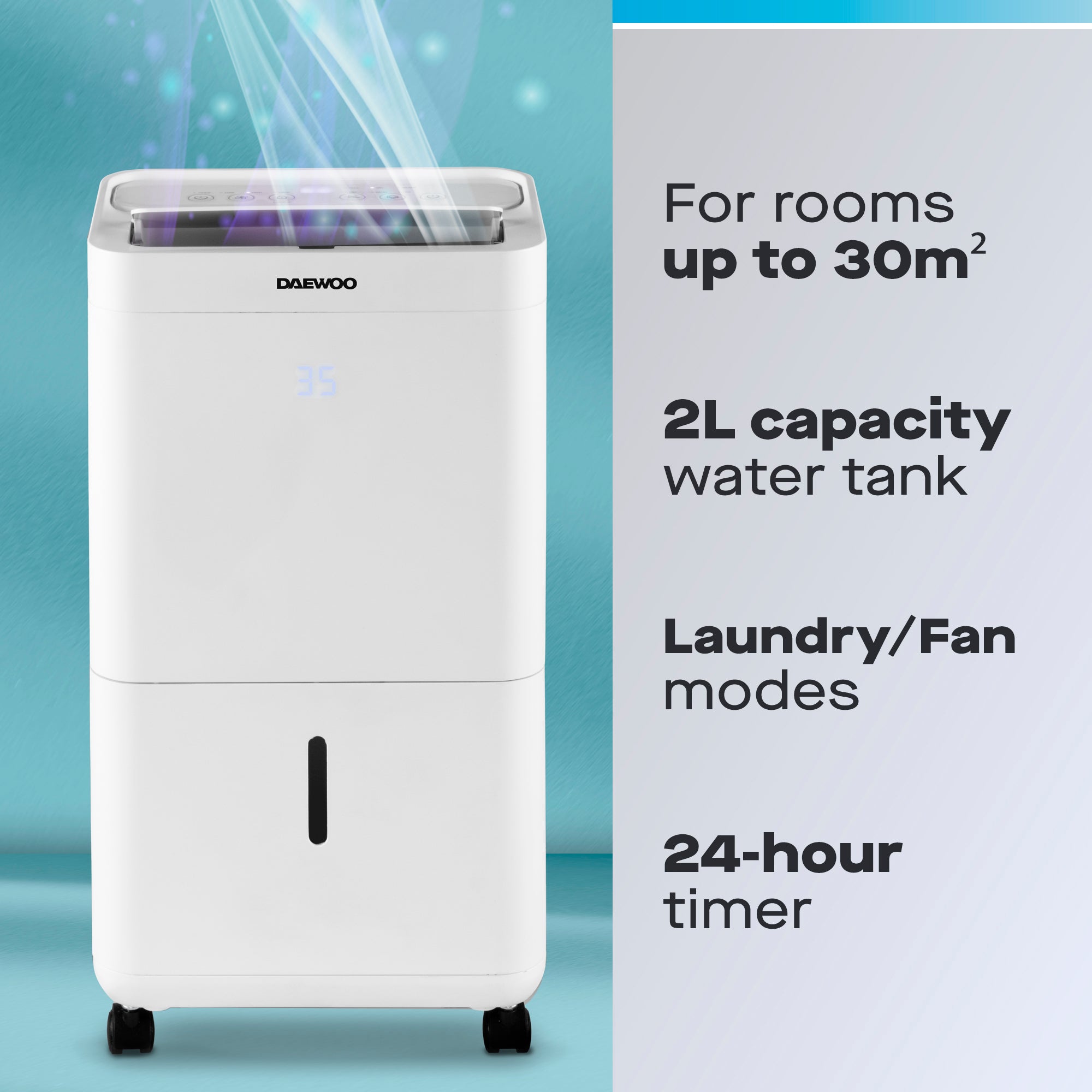 Daewoo 16L Dehumidifier with Air Purifier