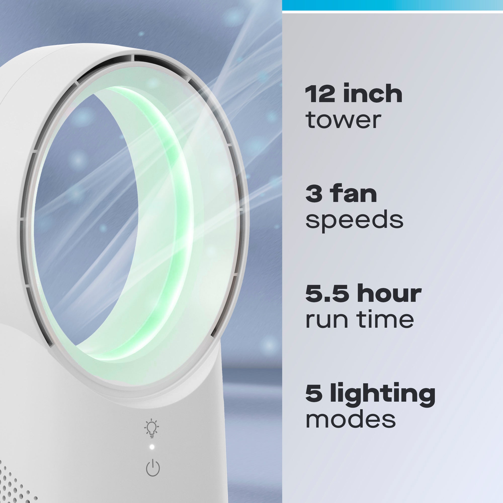 Daewoo Rechargeable Mini Desktop Bladeless Fan
