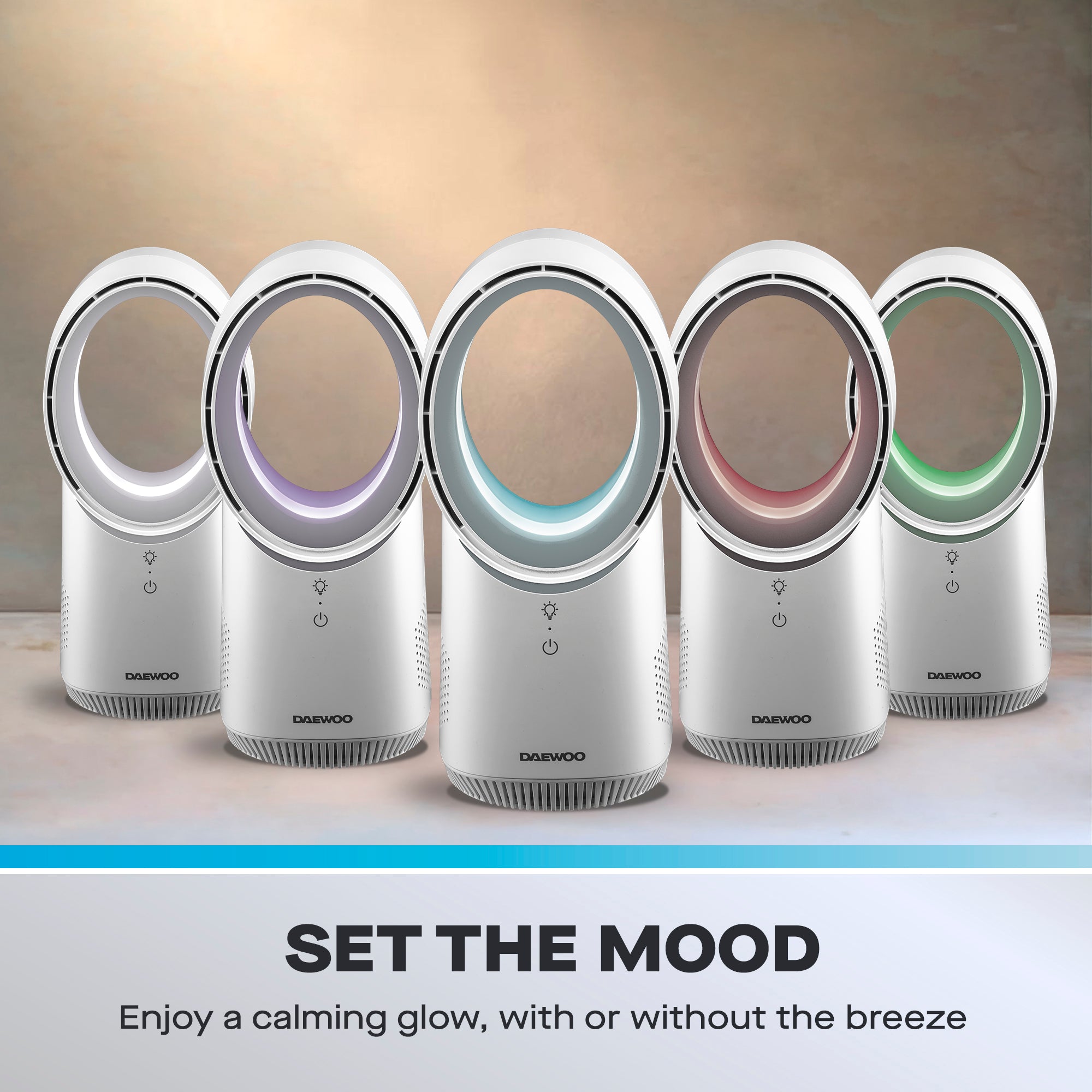 Daewoo Rechargeable Mini Desktop Bladeless Fan