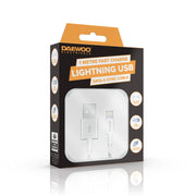 Daewoo 1 Metre USB-A To 8 Pin Lightning Fast Charge Cable