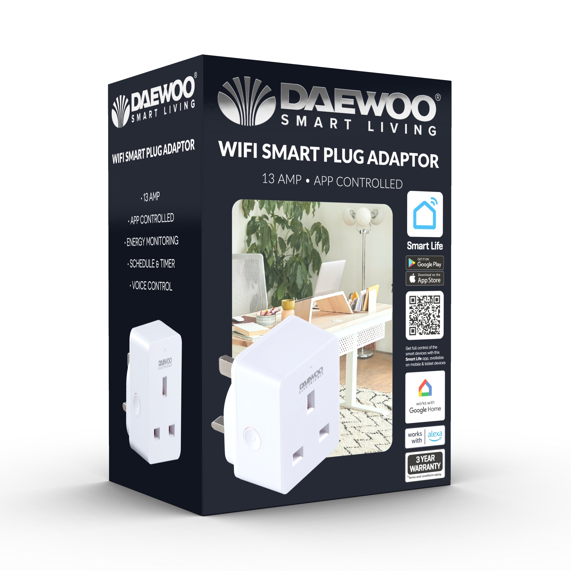 Daewoo WiFi 13Amp Smart Plug Socket Adaptor