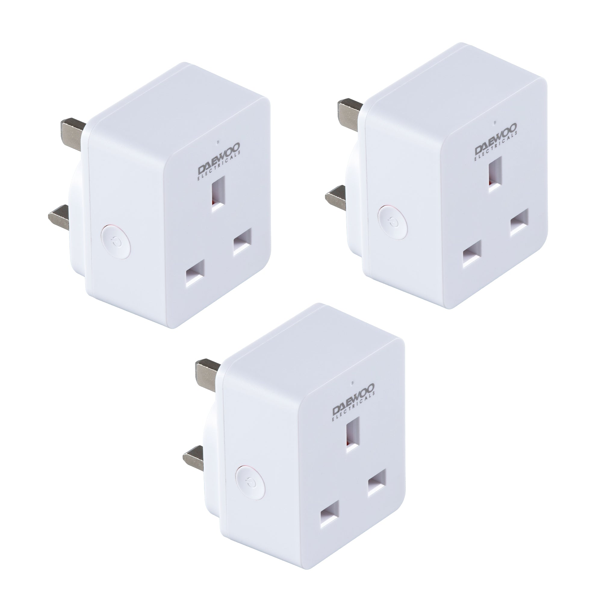 Daewoo WiFi 13Amp Smart Plug Socket Adaptor, Pack of 3