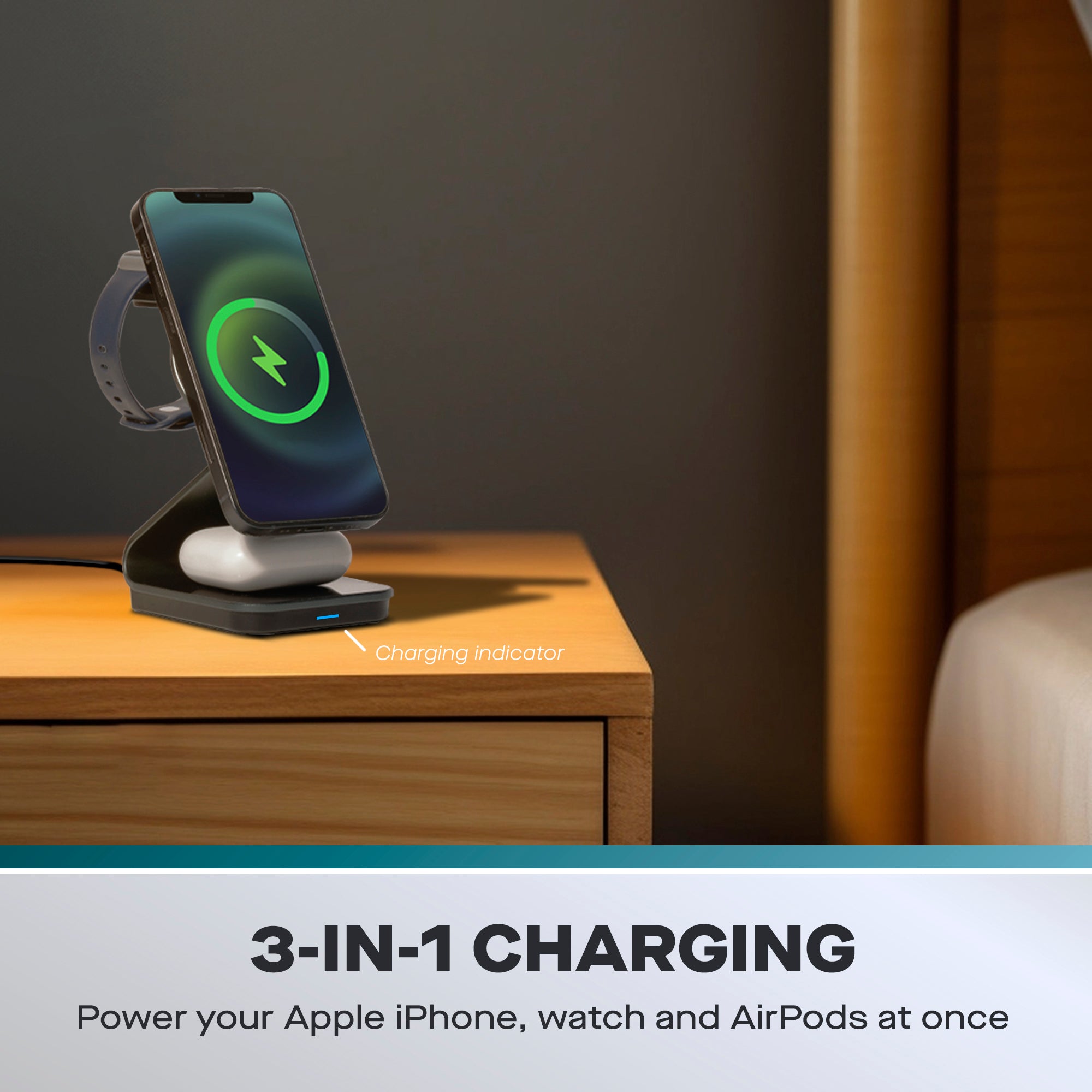 Daewoo 3-in-1 Magnetic Wireless Apple Charging Station