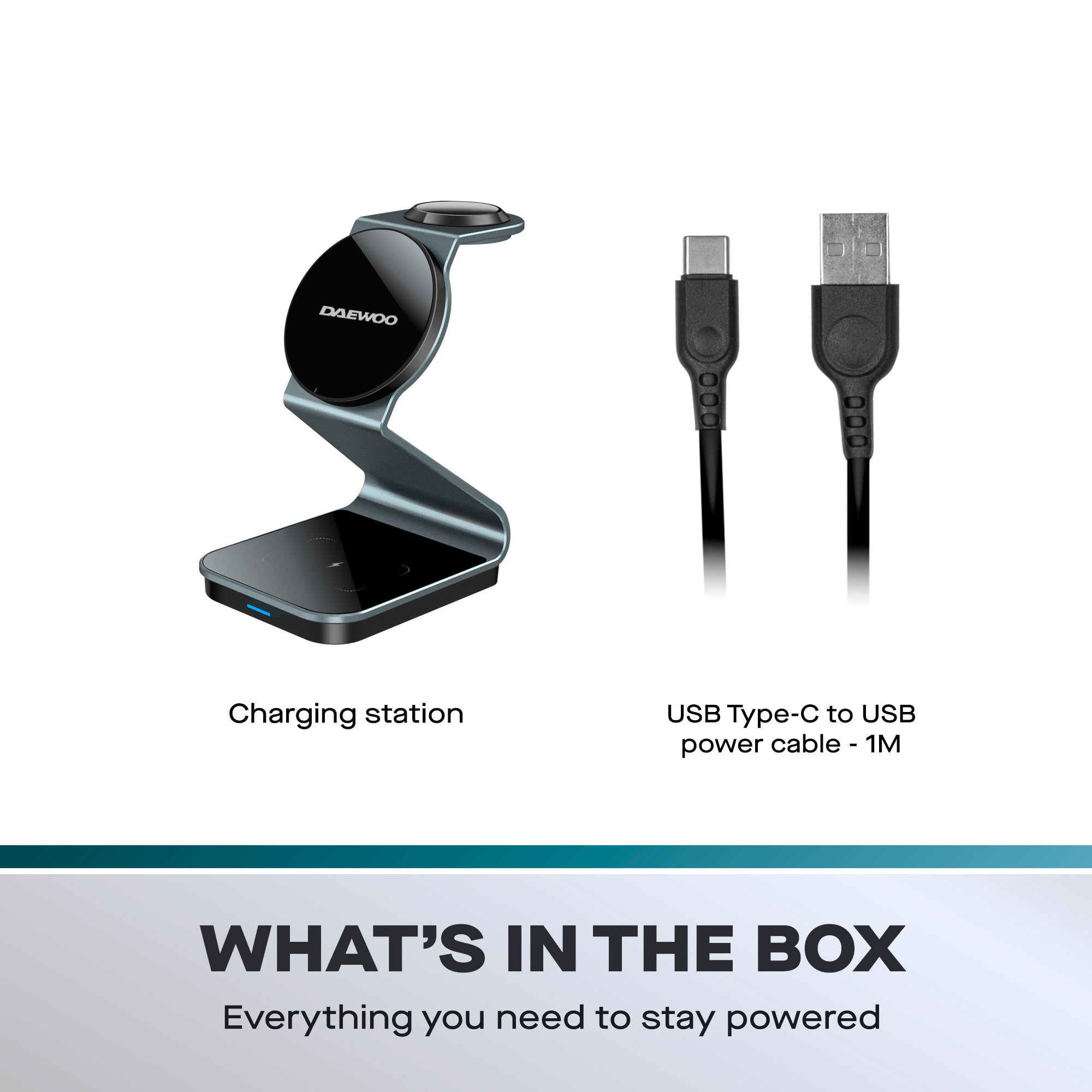 Daewoo 3-in-1 Magnetic Wireless Apple Charging Station