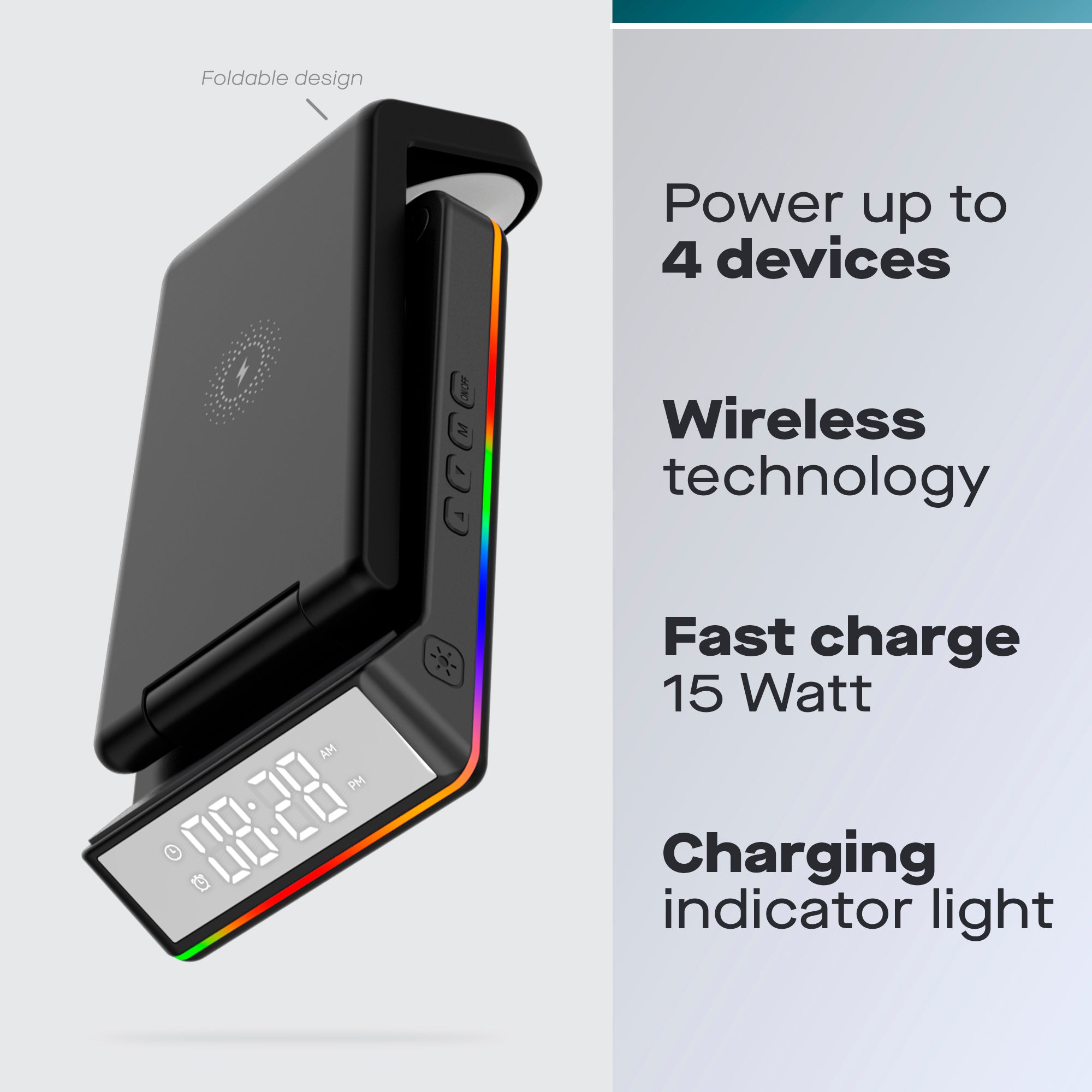 Daewoo 5-in-1 Foldable Wireless Charging Station