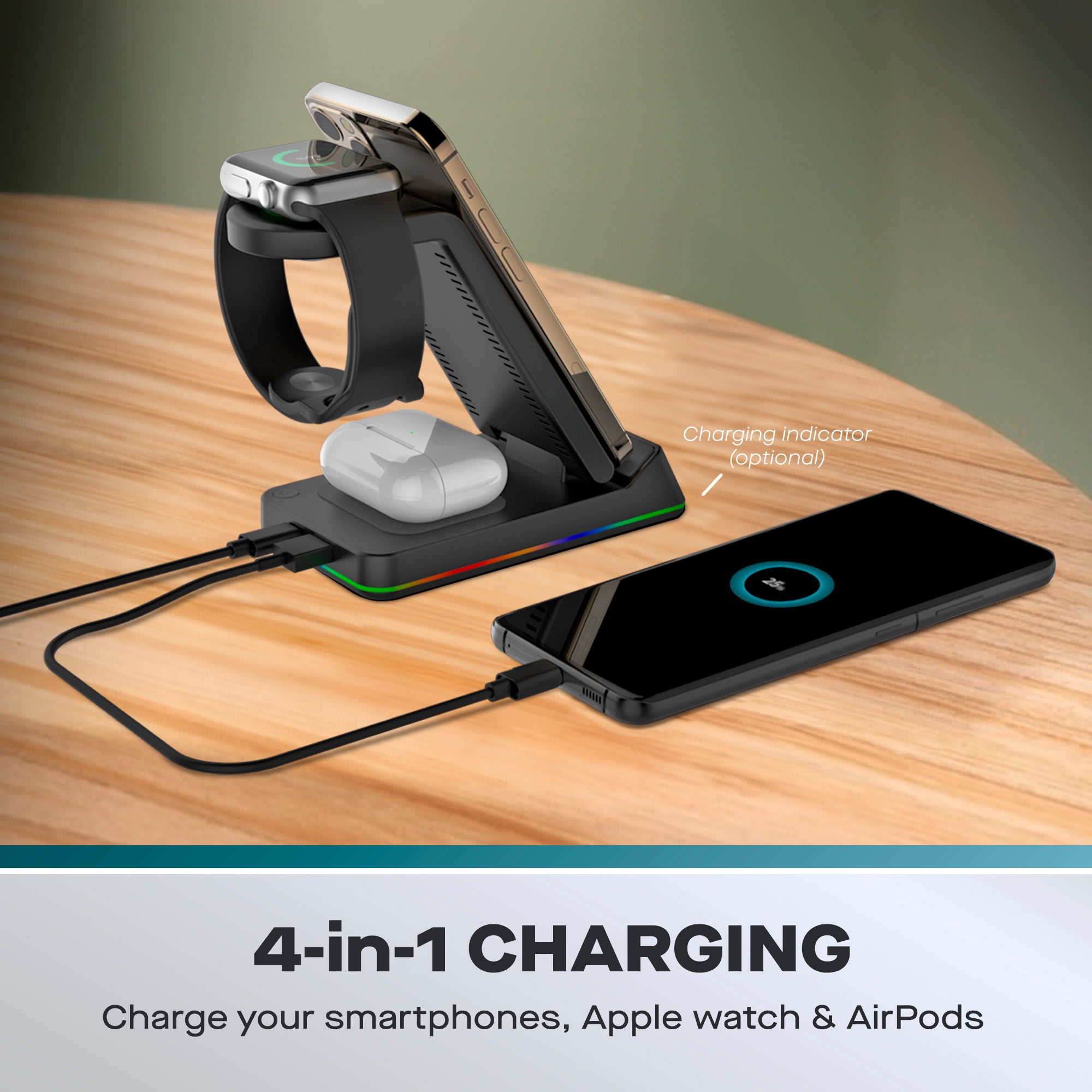 Daewoo 5-in-1 Foldable Wireless Charging Station