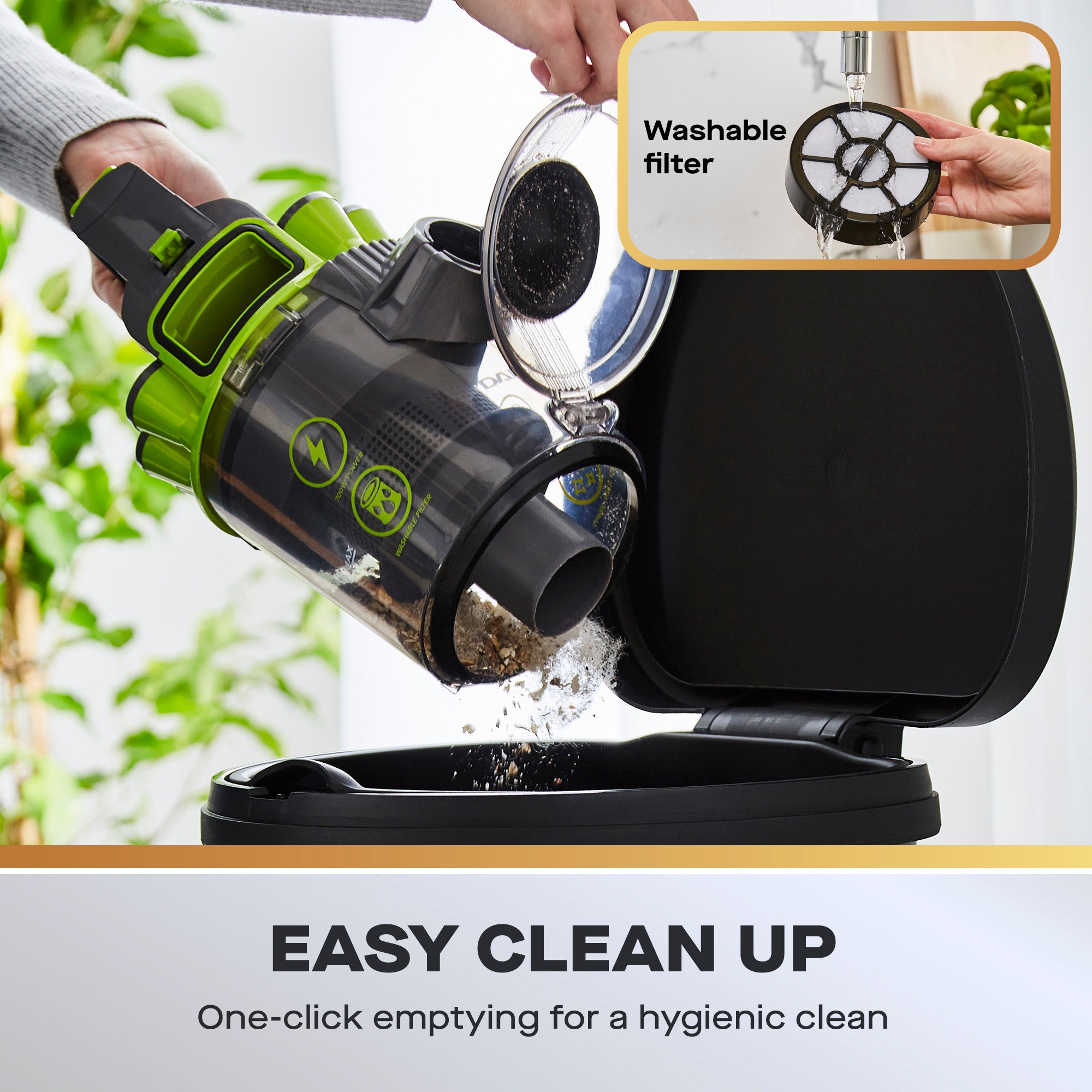 Daewoo 2L 700W Bagless Tornado Cylinder Vacuum Cleaner