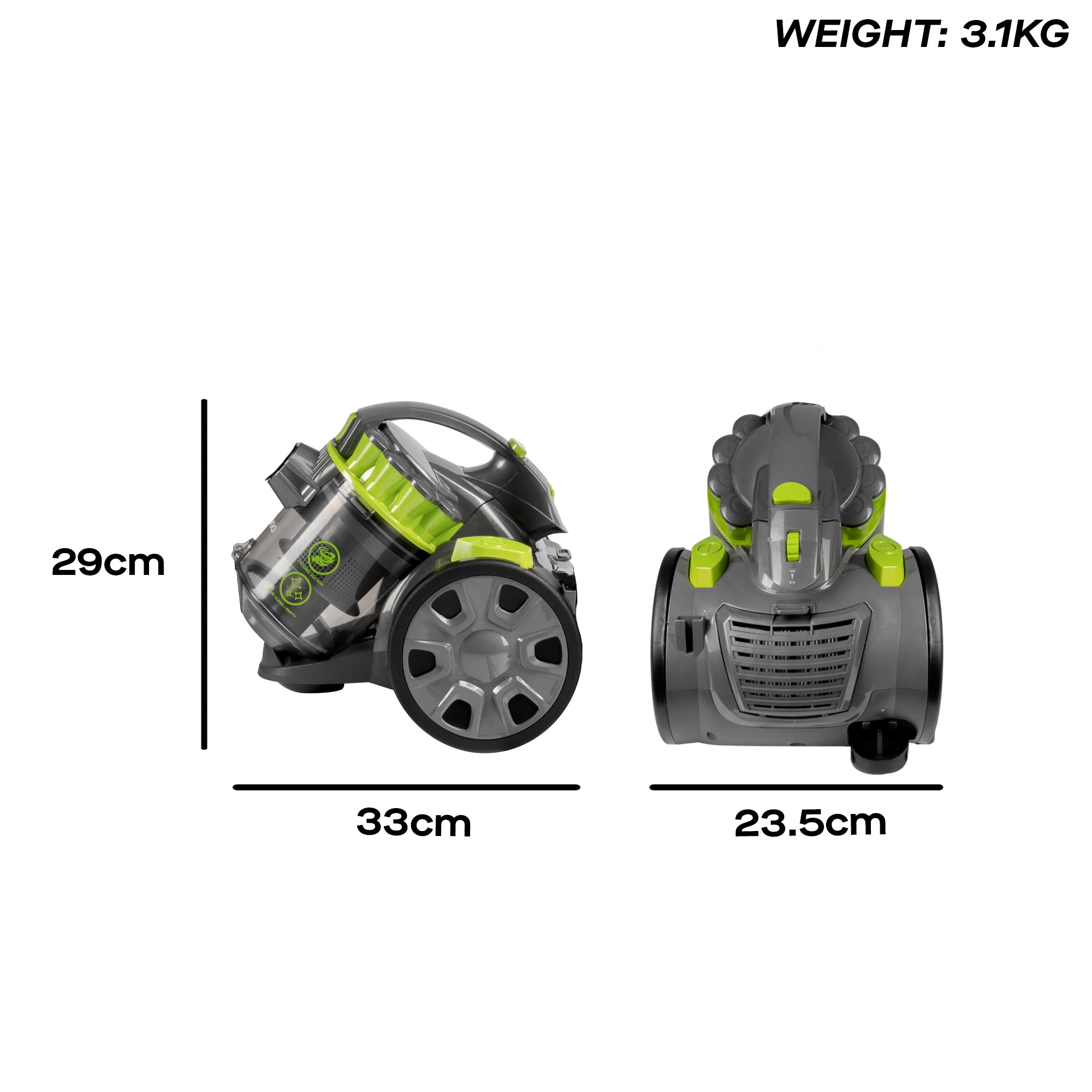 Daewoo 2L 700W Bagless Tornado Cylinder Vacuum Cleaner