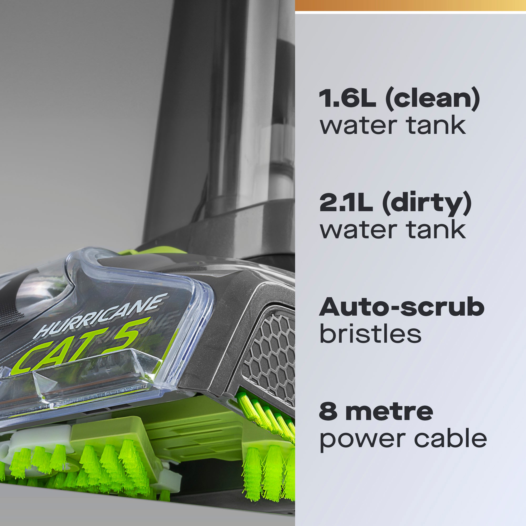 Daewoo Hurricane Cat 5 700W Upright Carpet Washer with Upholstery Brush