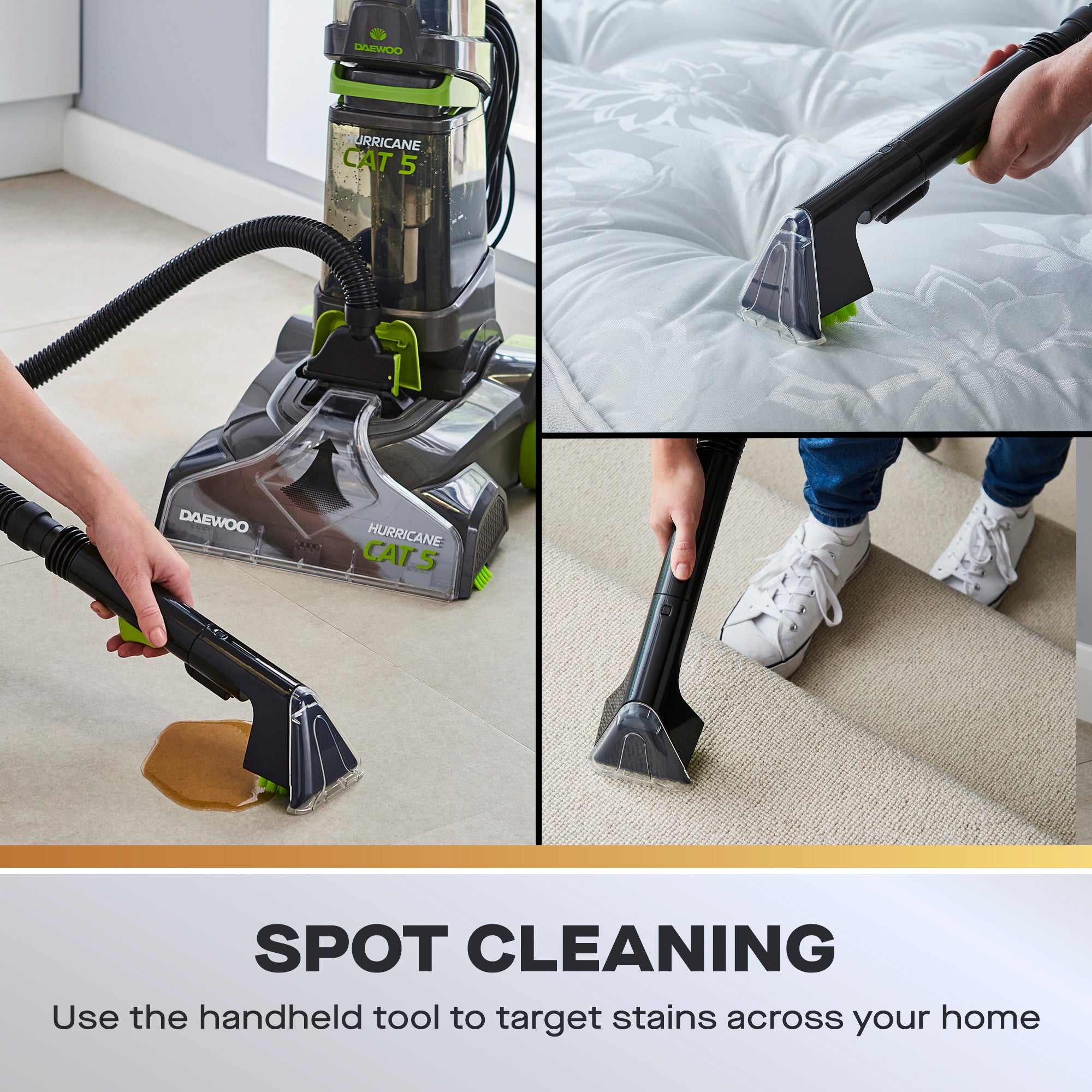Daewoo Hurricane Cat 5 700W Upright Carpet Washer with Upholstery Brush