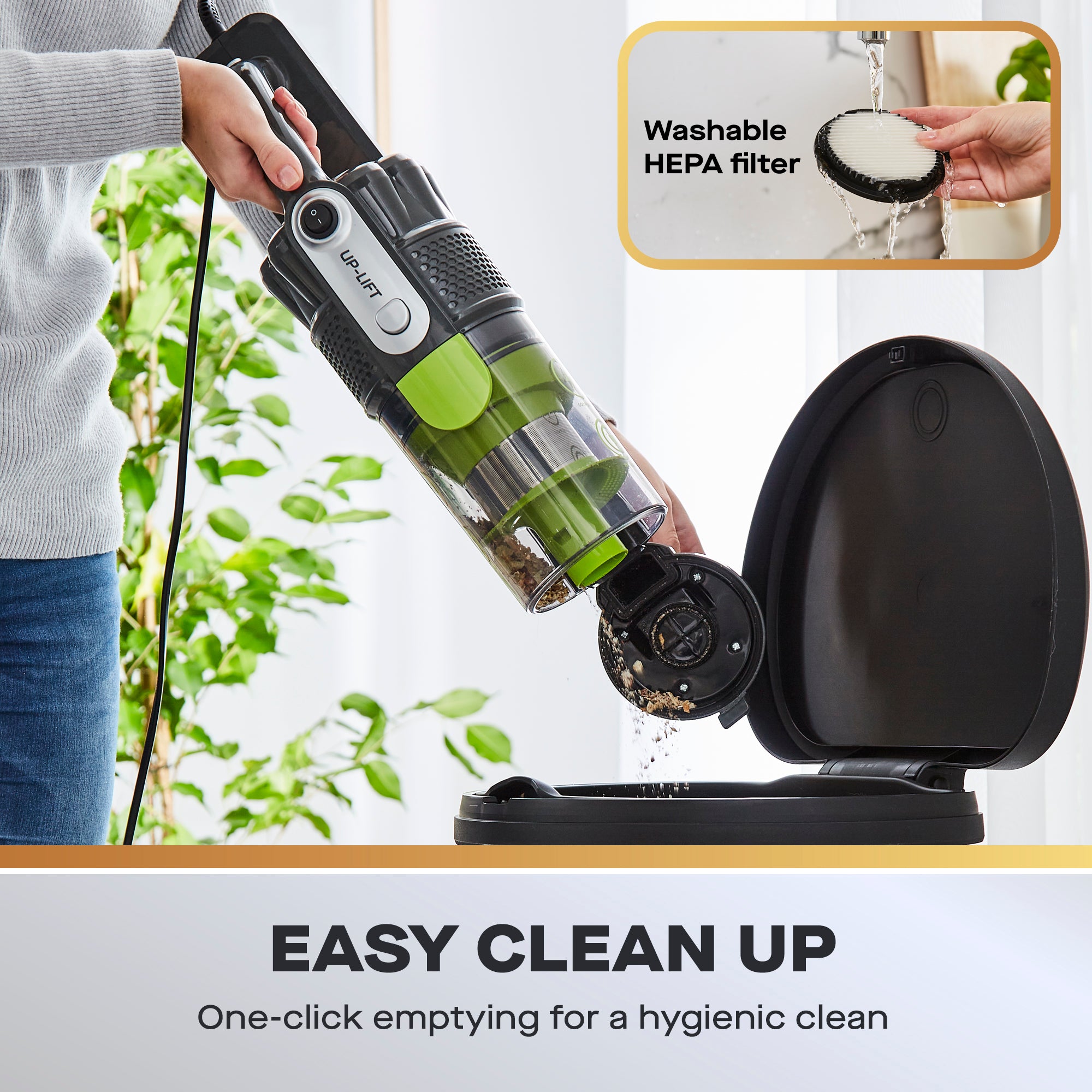 Daewoo Tornado 600W 2-in-1 Up-Lift Upright Corded Vacuum Cleaner
