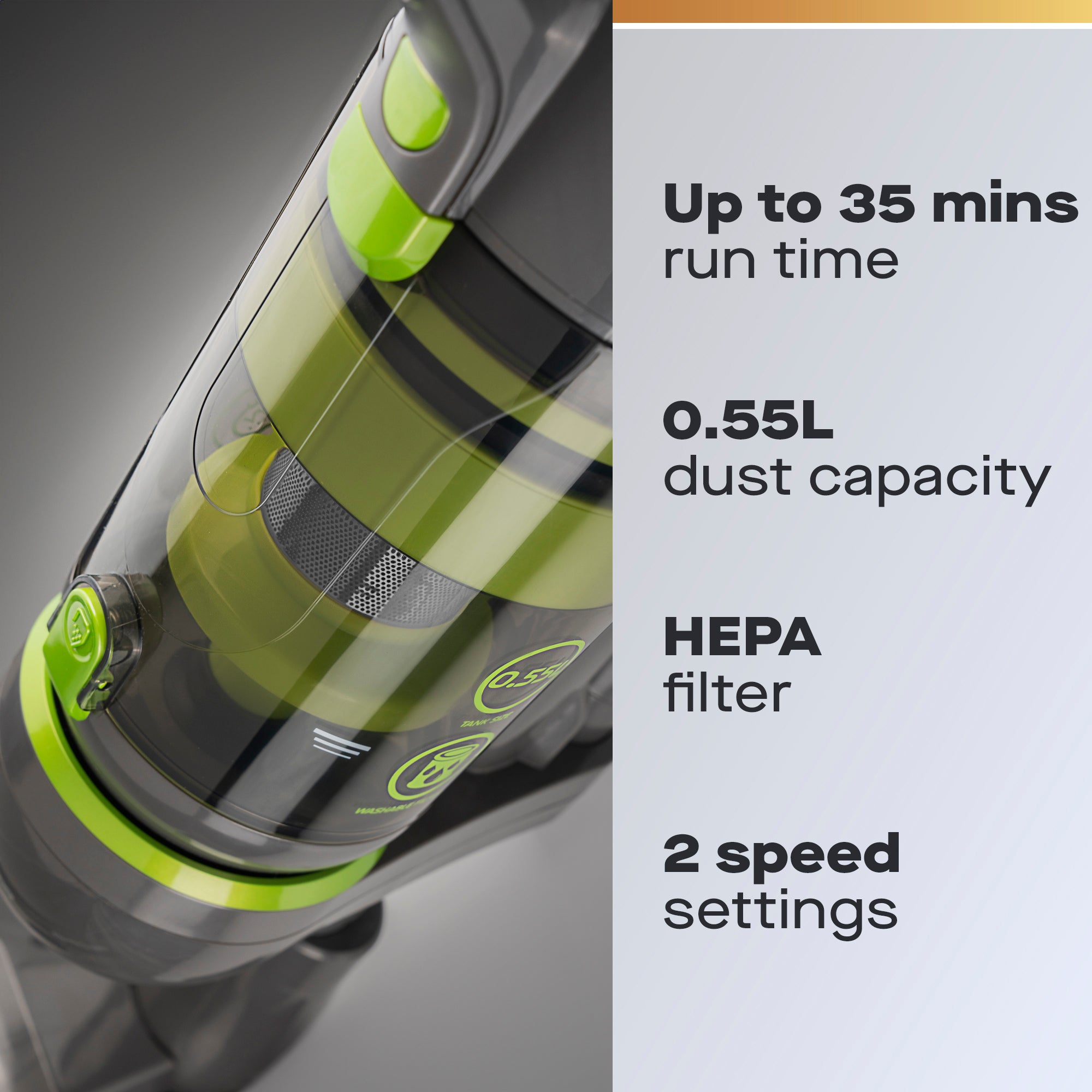 Daewoo Tornado 250W Up-Lift Pro Cordless Upright Vacuum Cleaner