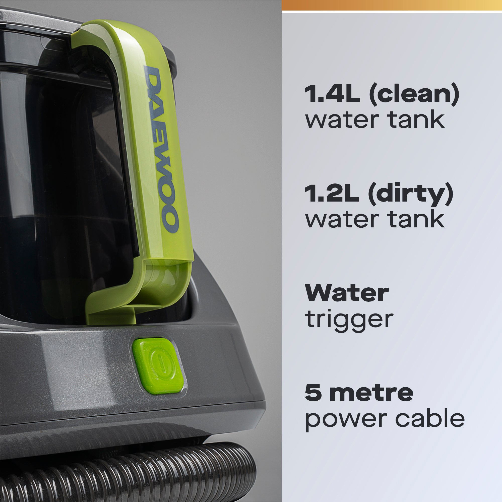 Daewoo Hurricane 650W 1.4L Carpet & Upholstery Spot Washer