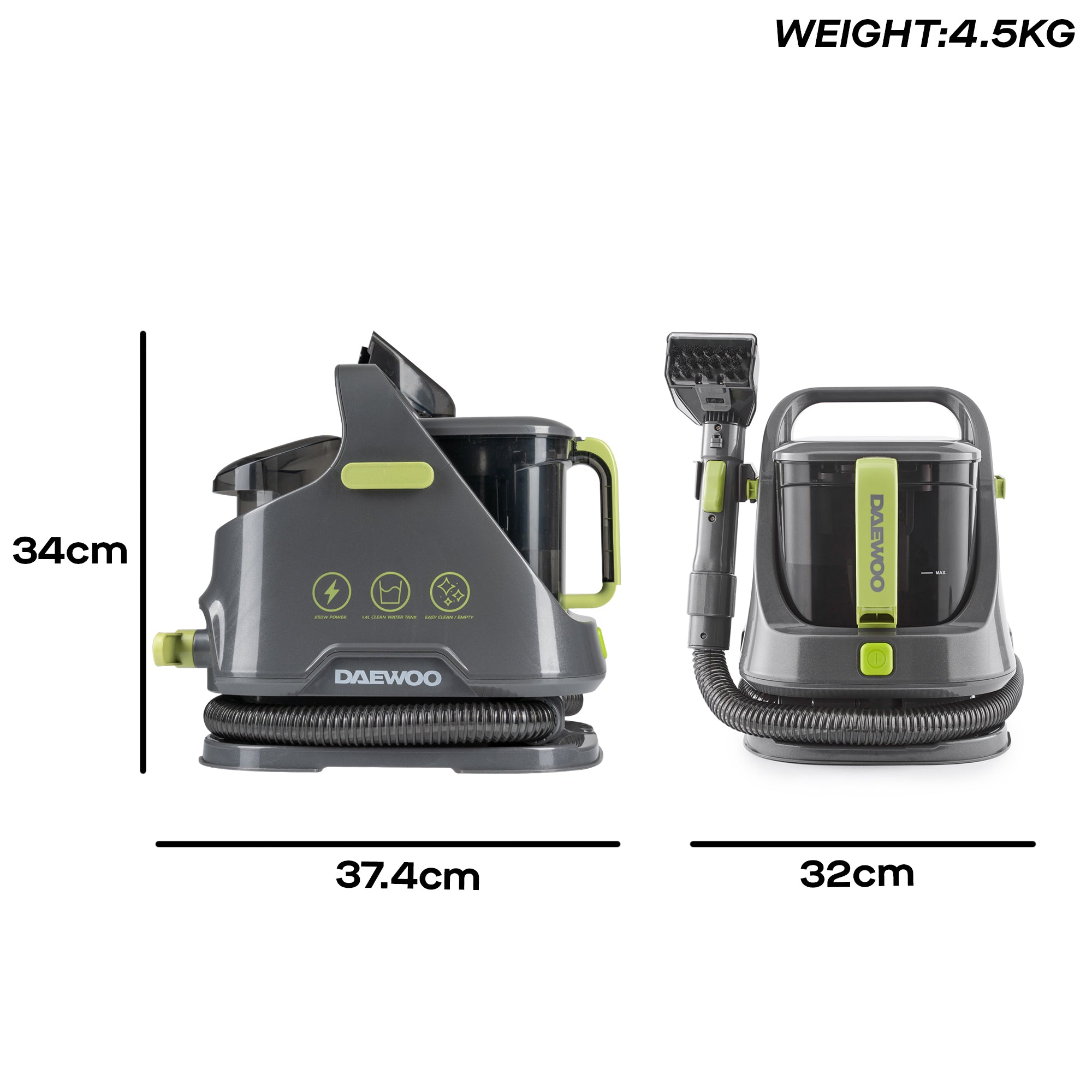 Daewoo Hurricane 650W 1.4L Carpet & Upholstery Spot Washer