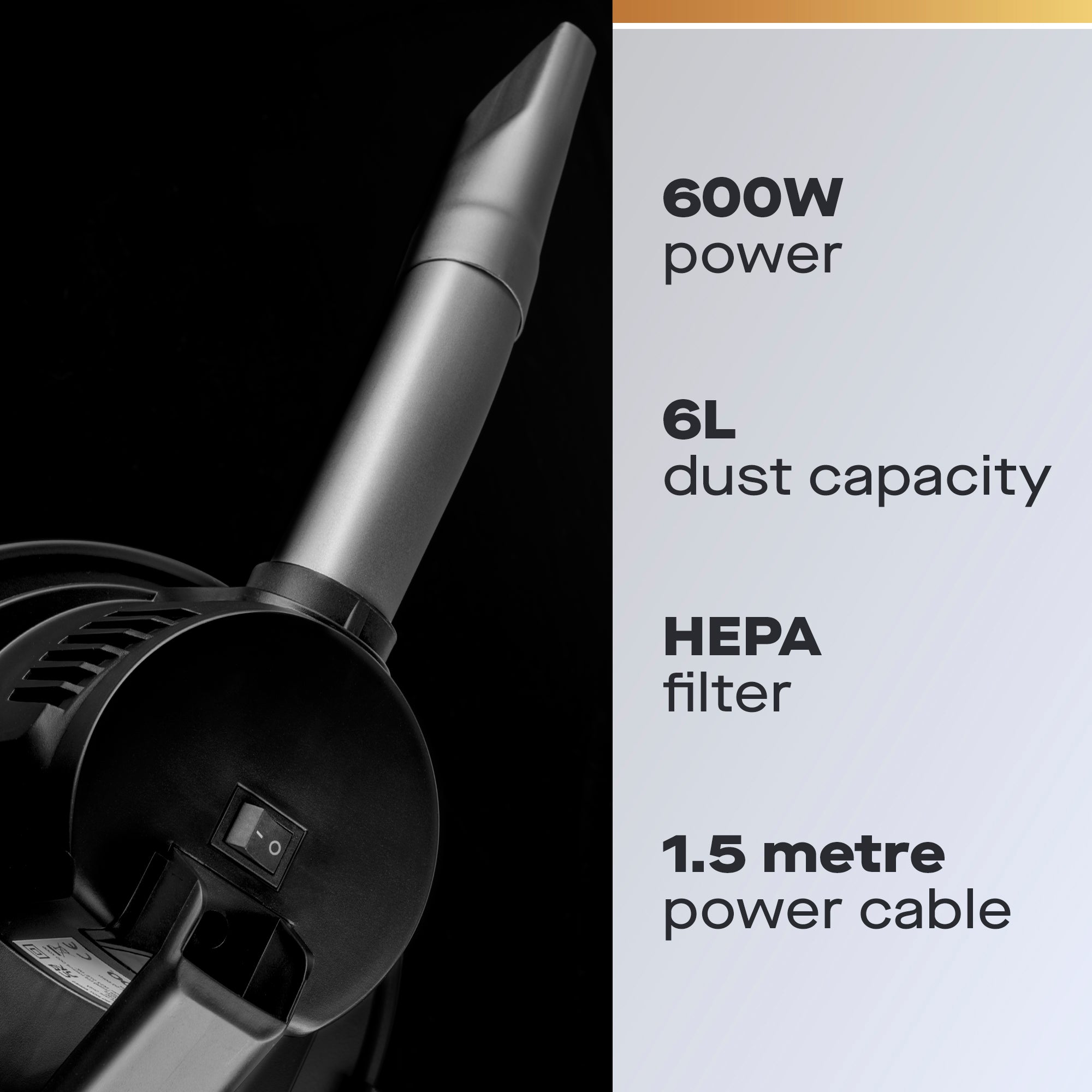 Daewoo 6L Fireplace Ash Vacuum Cleaner with Hepa Filter, 600W