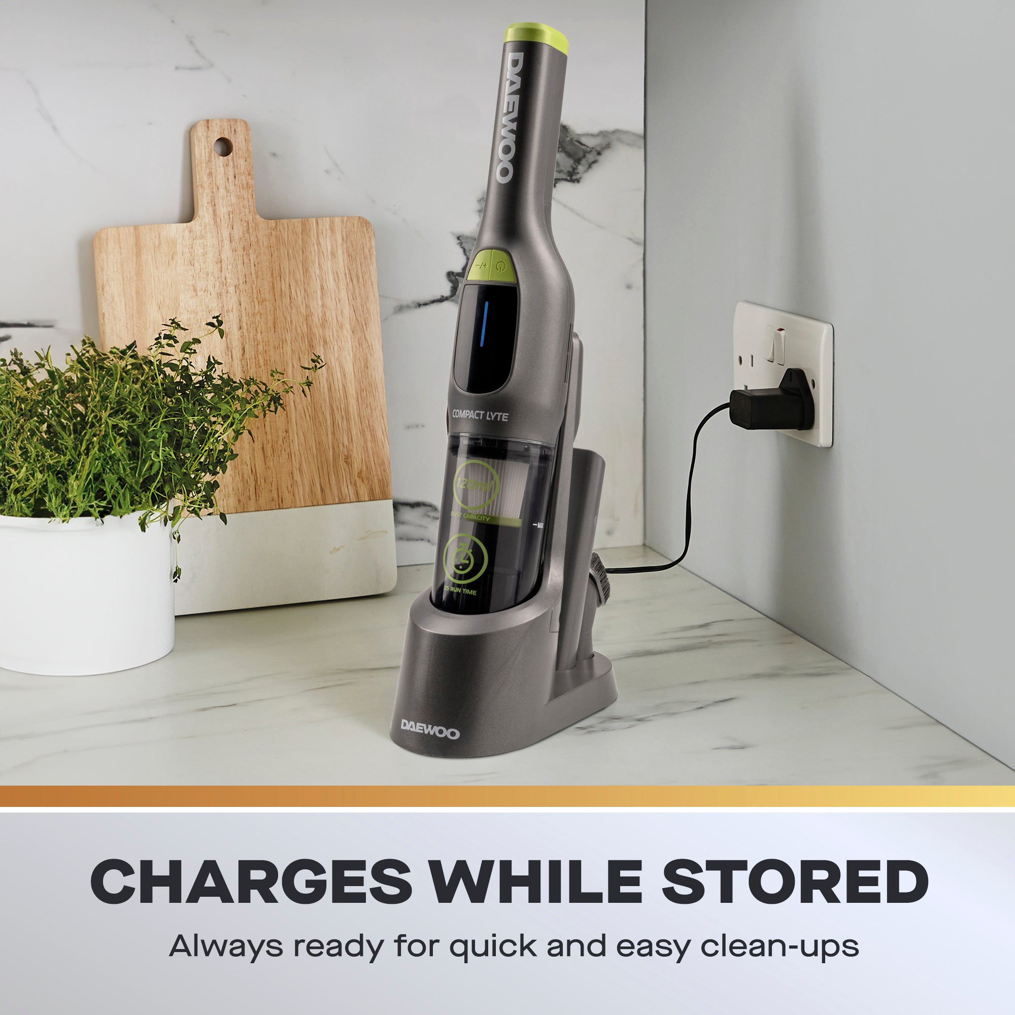 Daewoo 7.4V Compact Lyte Cordless Handheld Vacuum Cleaner