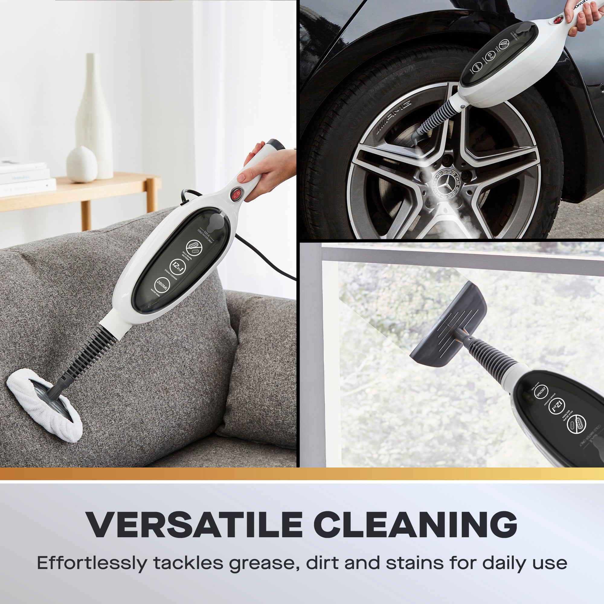 Daewoo 12-in-1 Steam Mop & Handheld Steam Cleaner