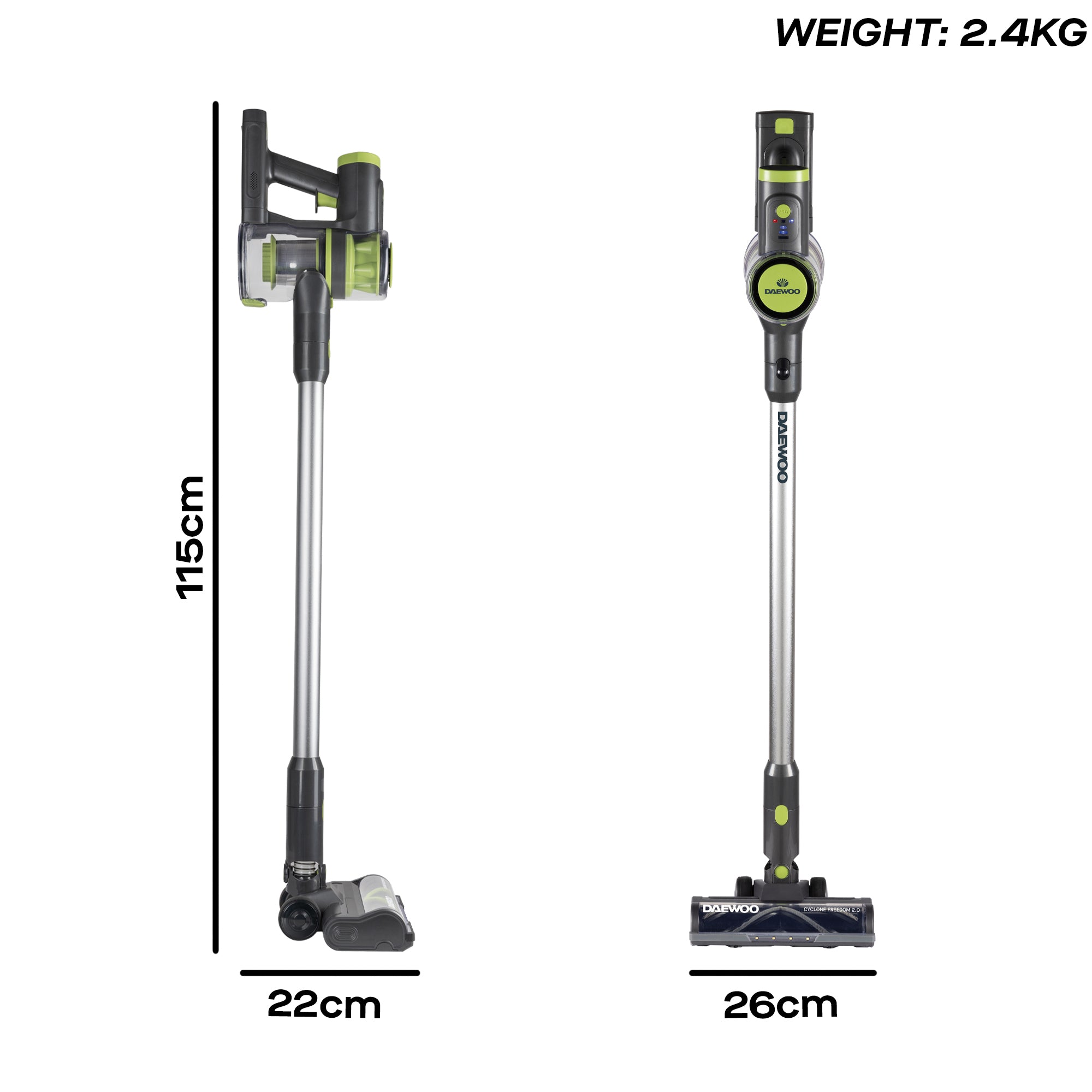 Daewoo Cyclone Freedom 2.0 2-in-1 Cordless Vacuum Cleaner