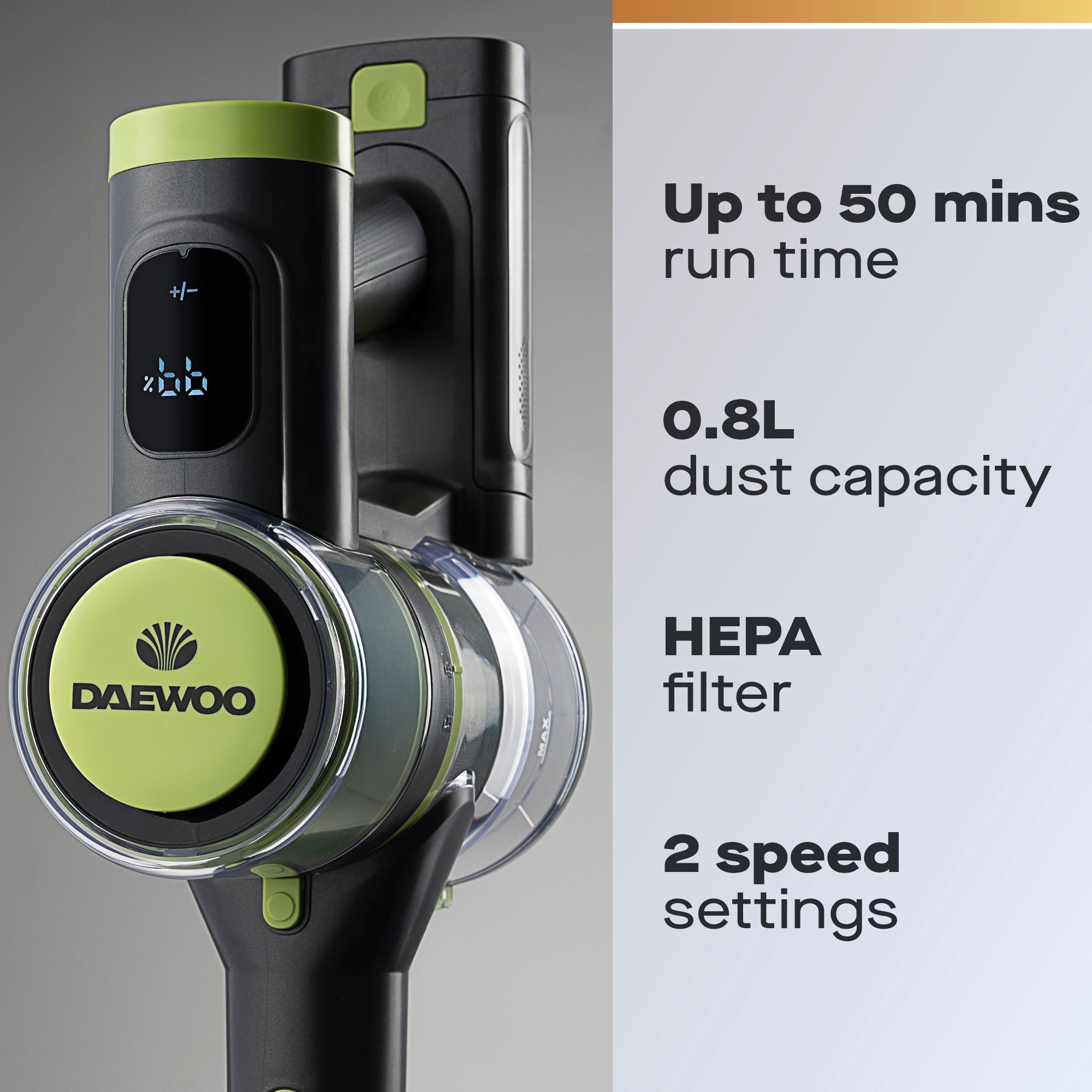 Daewoo Cyclone Freedom Pro 2-in-1 Cordless Vacuum Cleaner