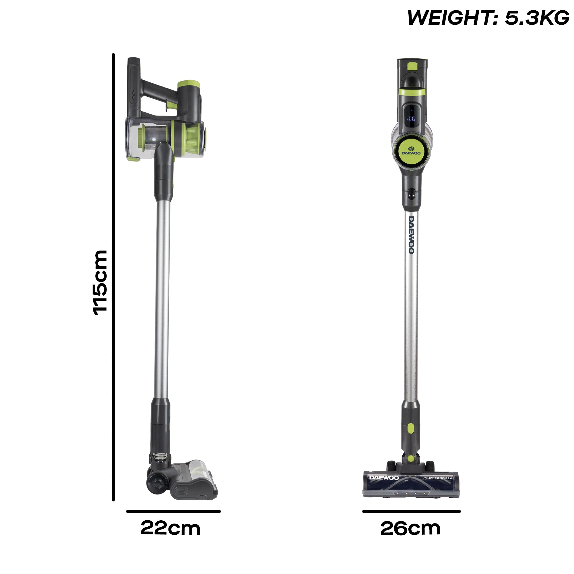 Daewoo Cyclone Freedom Pro 2-in-1 Cordless Vacuum Cleaner