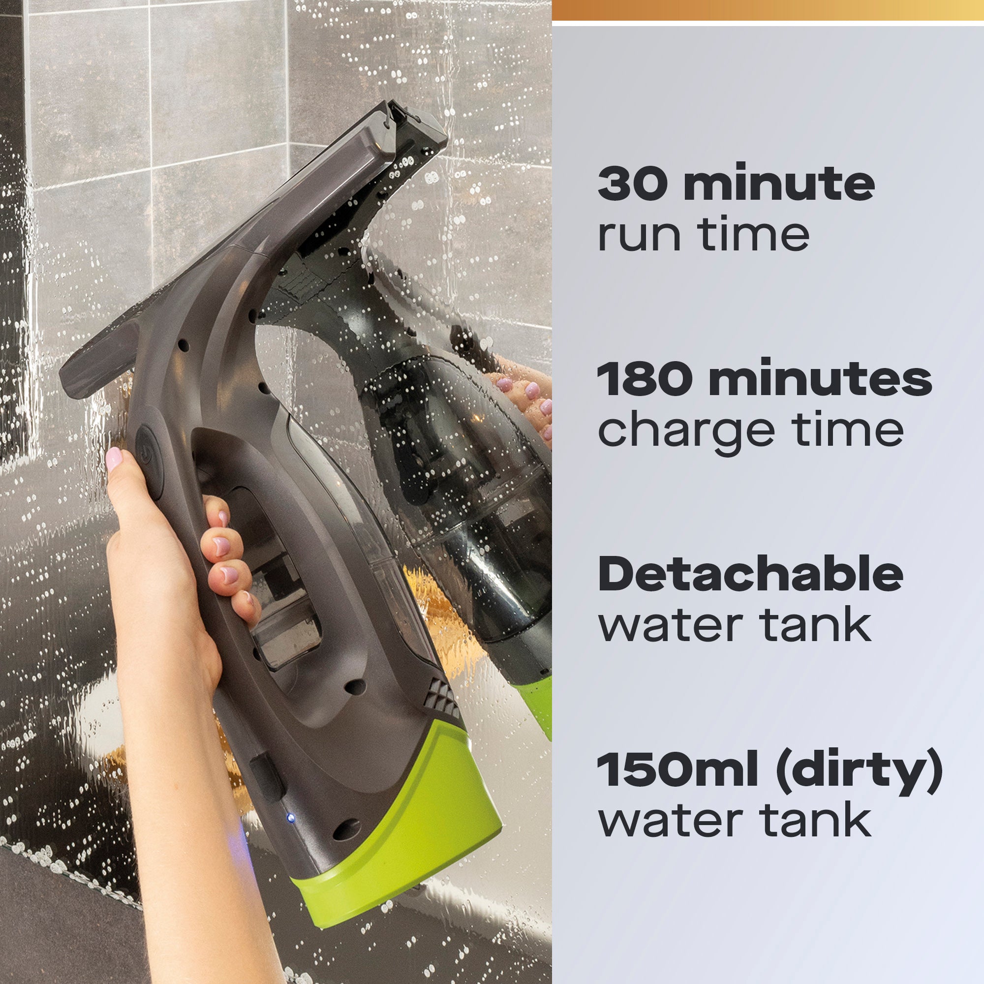 Daewoo Hurricane Clearvac Rechargeable Handheld Window Vac