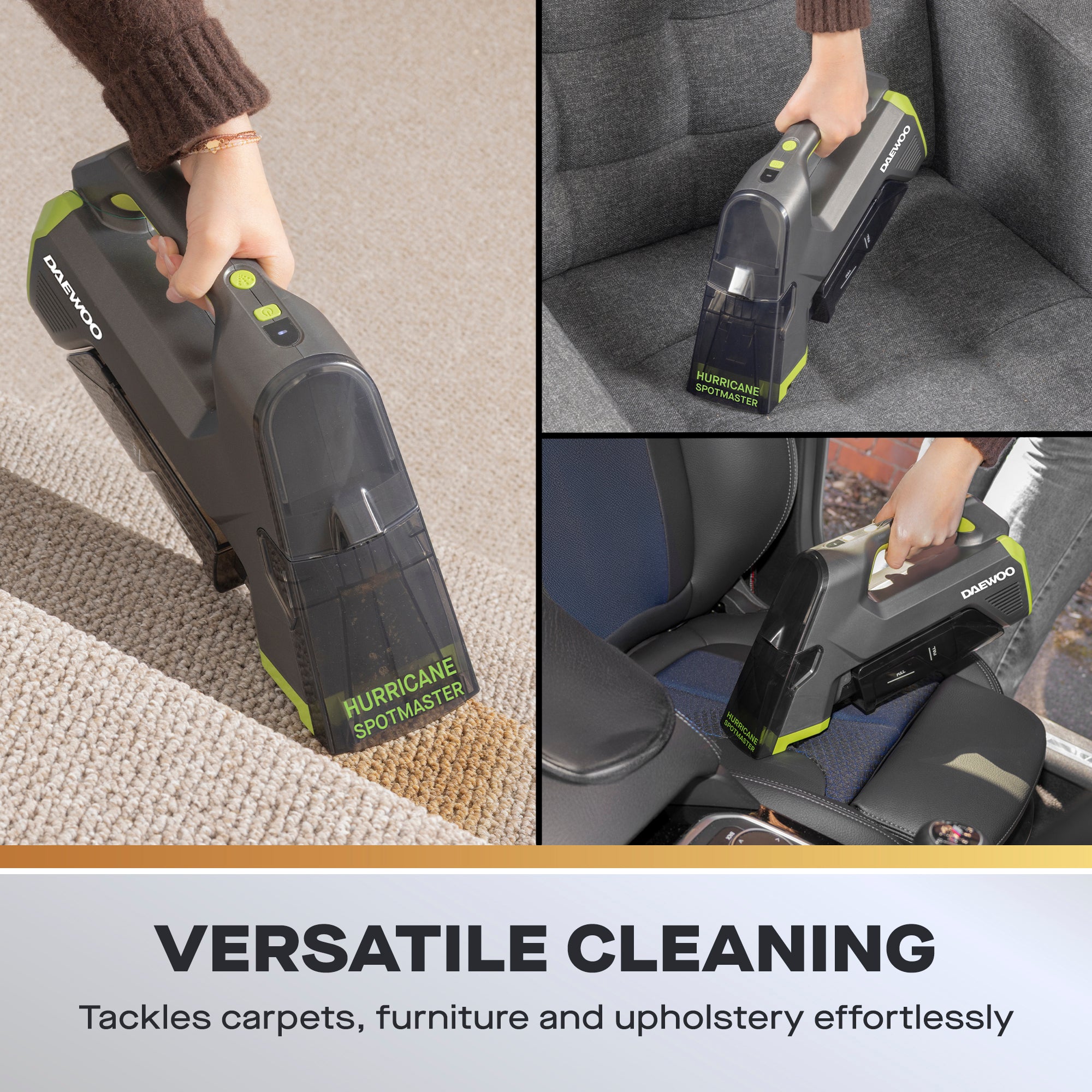 Daewoo Hurricane Spotmaster Cordless Carpet & Upholstery Cleaner