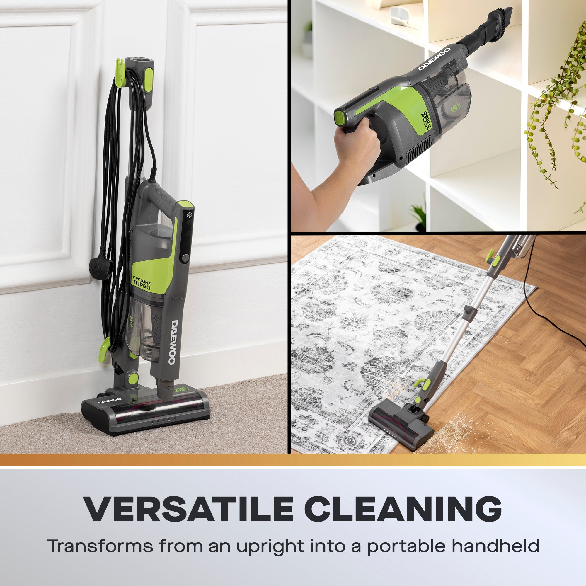 Daewoo Cyclone Turbo Corded 3-in-1 Handheld Vacuum Cleaner