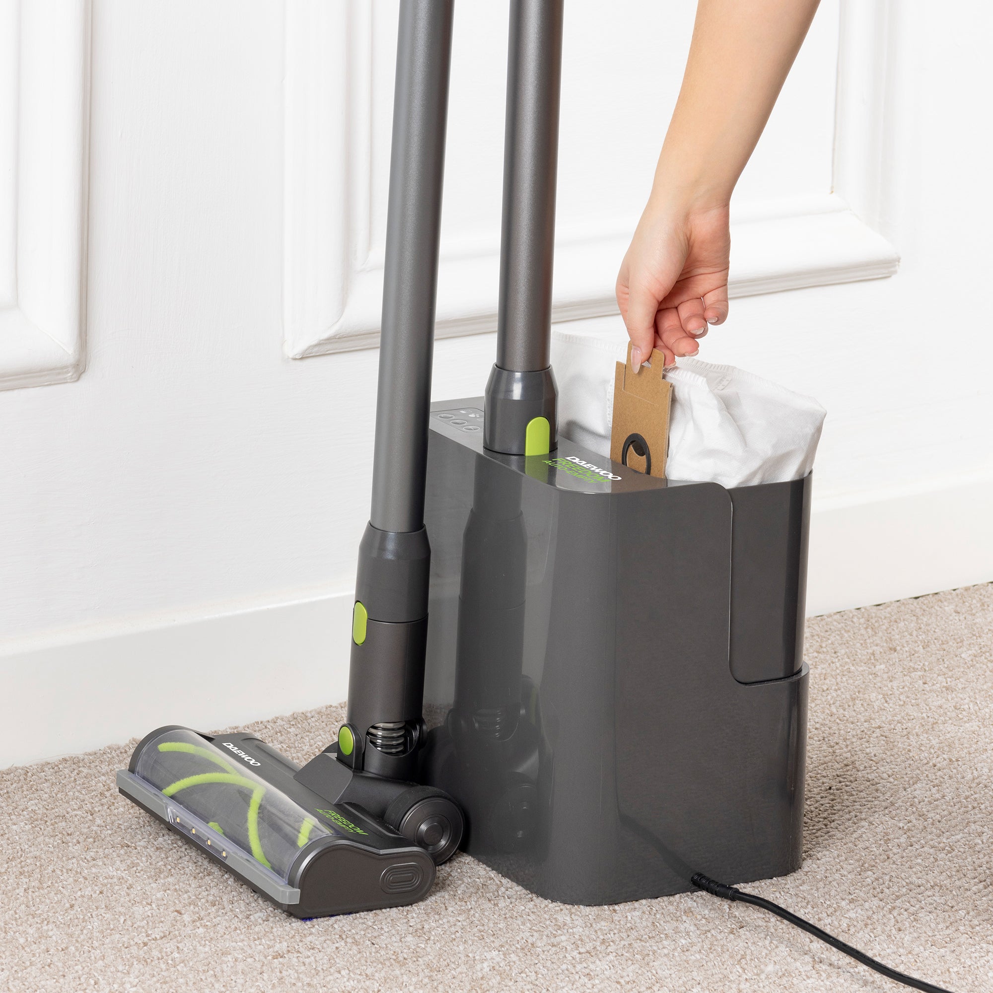 Daewoo Replacement 3pcs Bag Set for Cyclone Freedom Cordless Vacuum Cleaner with Auto Empty System