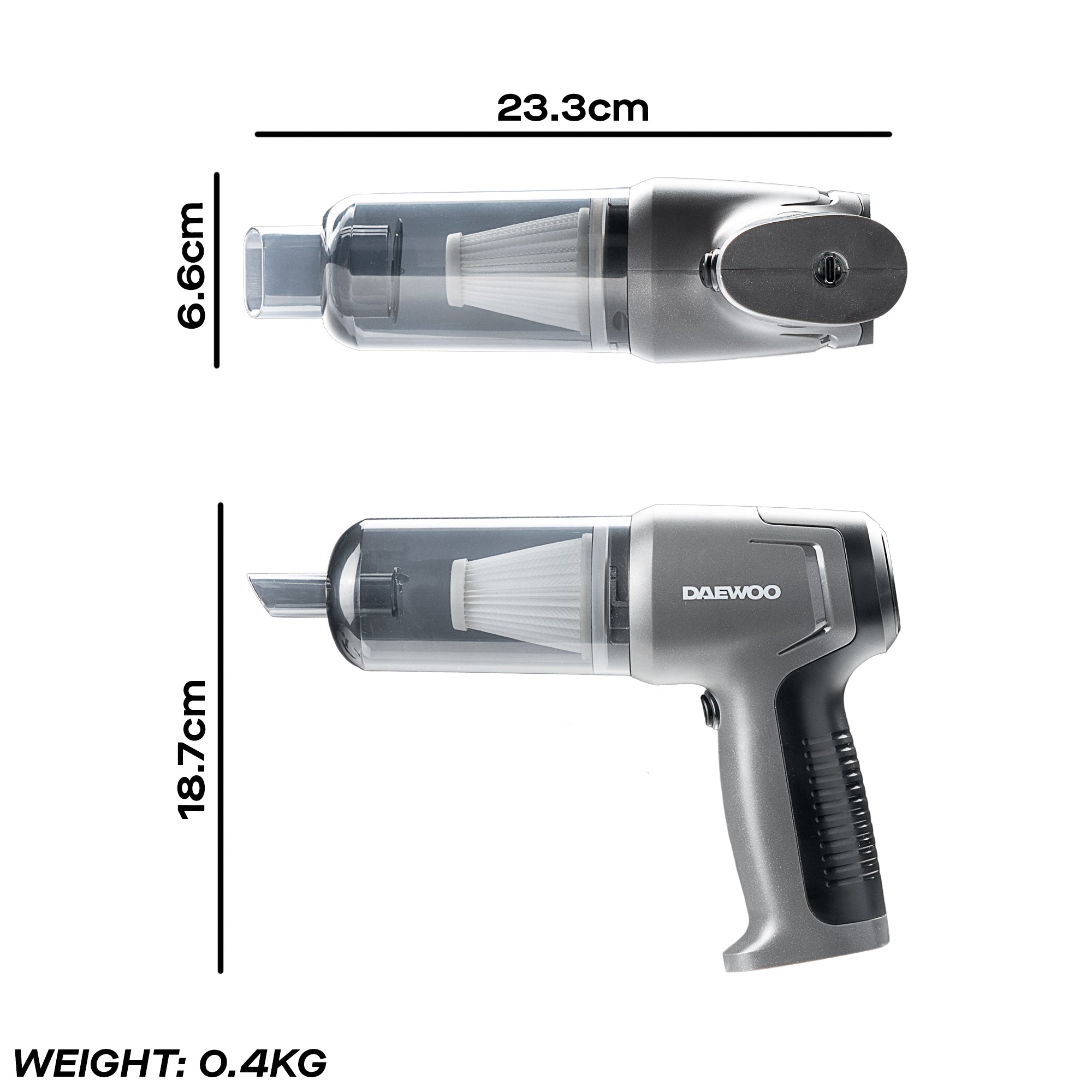 Daewoo Cyclone Freedom Cordless Handheld Car Detailing Vacuum Cleaner