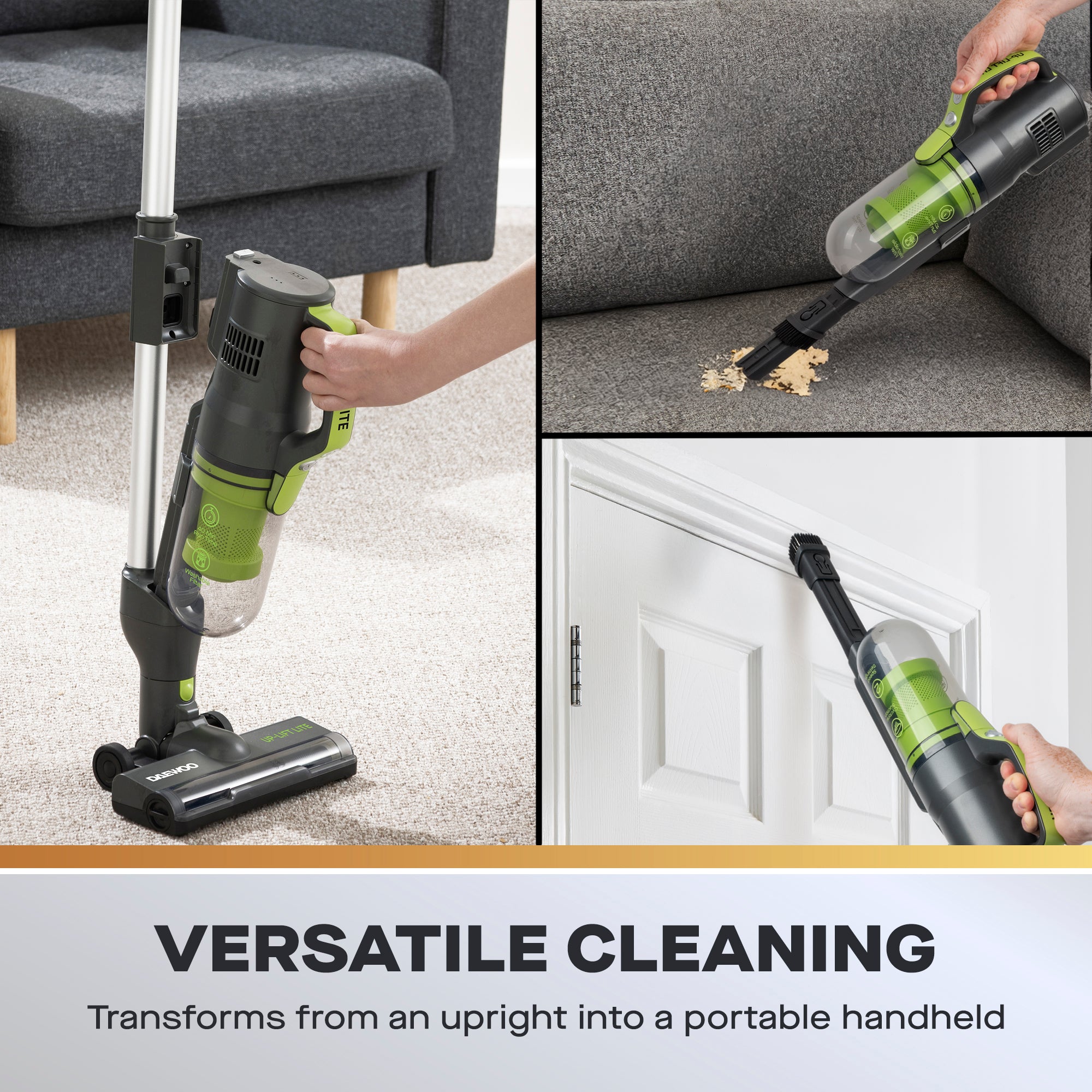 Daewoo Tornado 2-in-1 Up-Lift Lite Upright Cordless Vacuum Cleaner