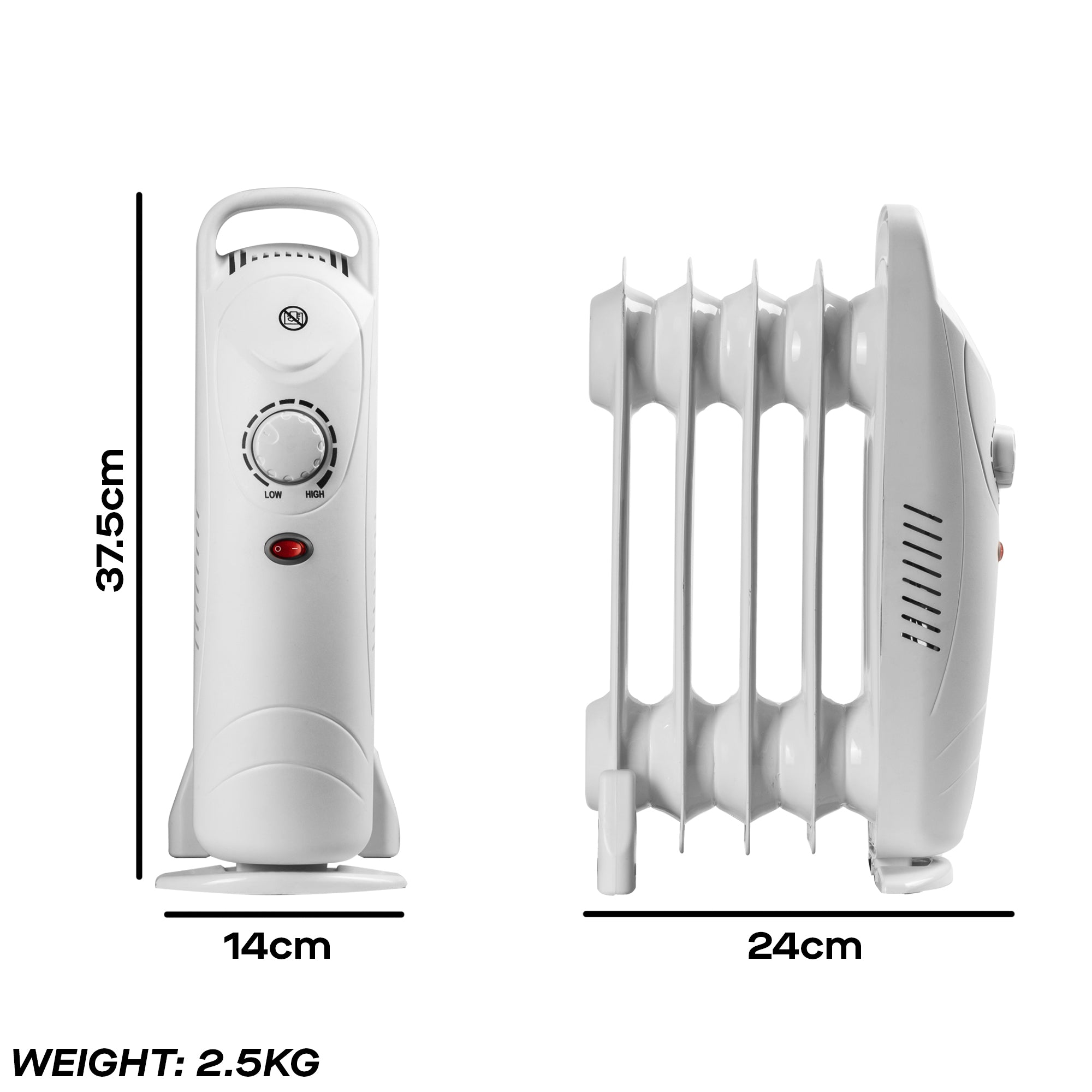 Daewoo 650W Mini Oil Filled Radiator