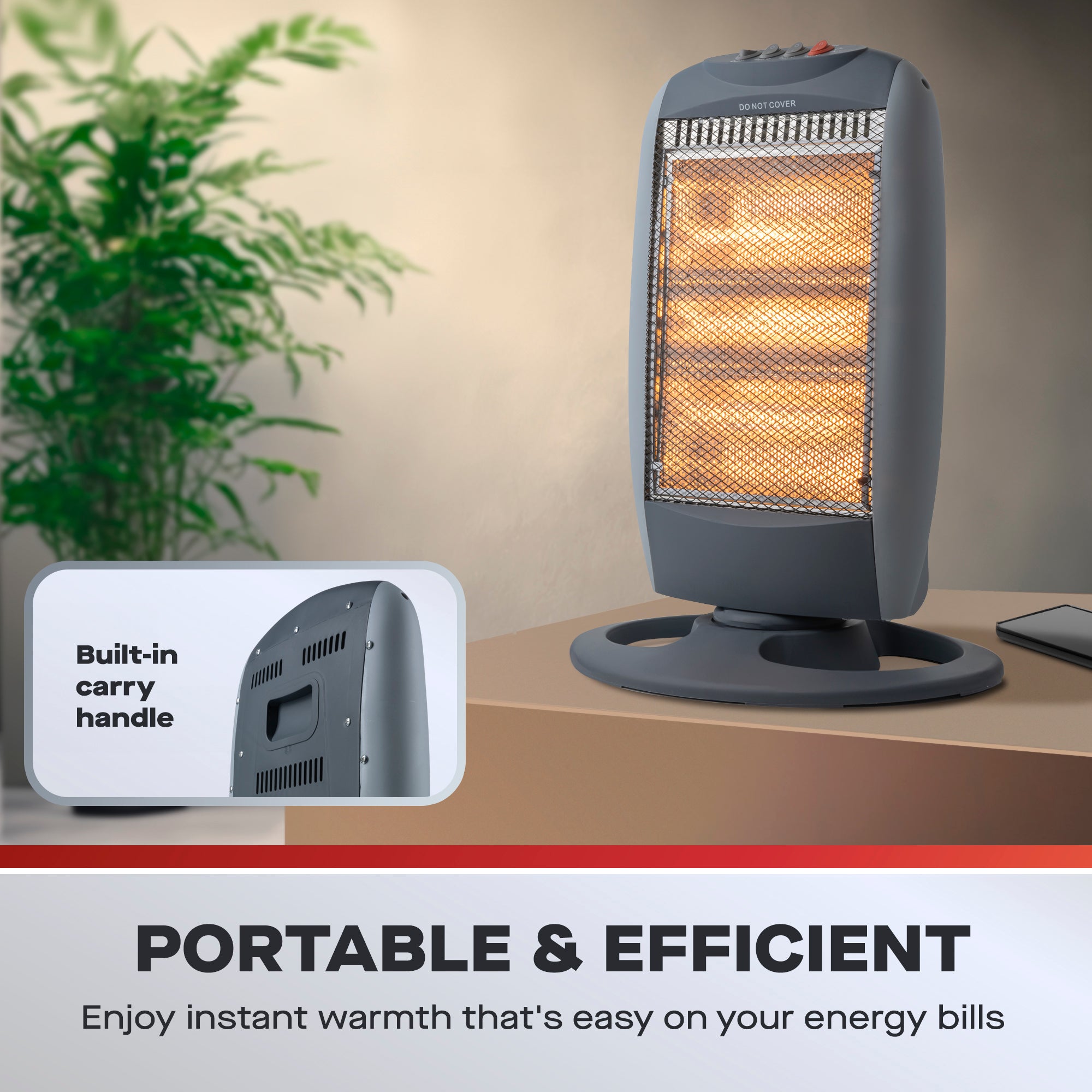 Daewoo 1200W Halogen Heater