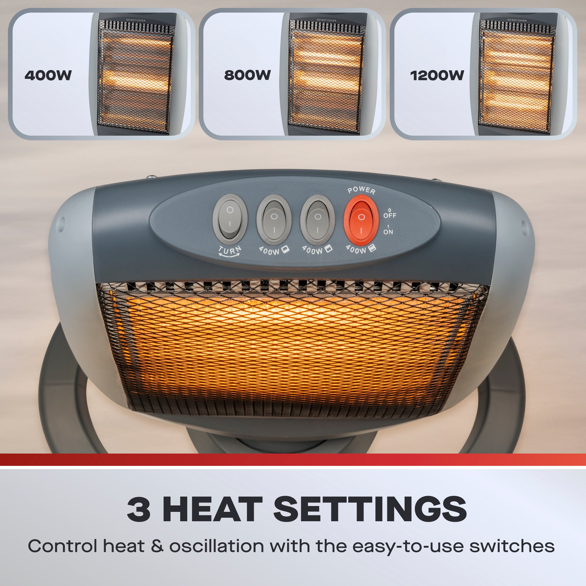 Daewoo 1200W Halogen Heater
