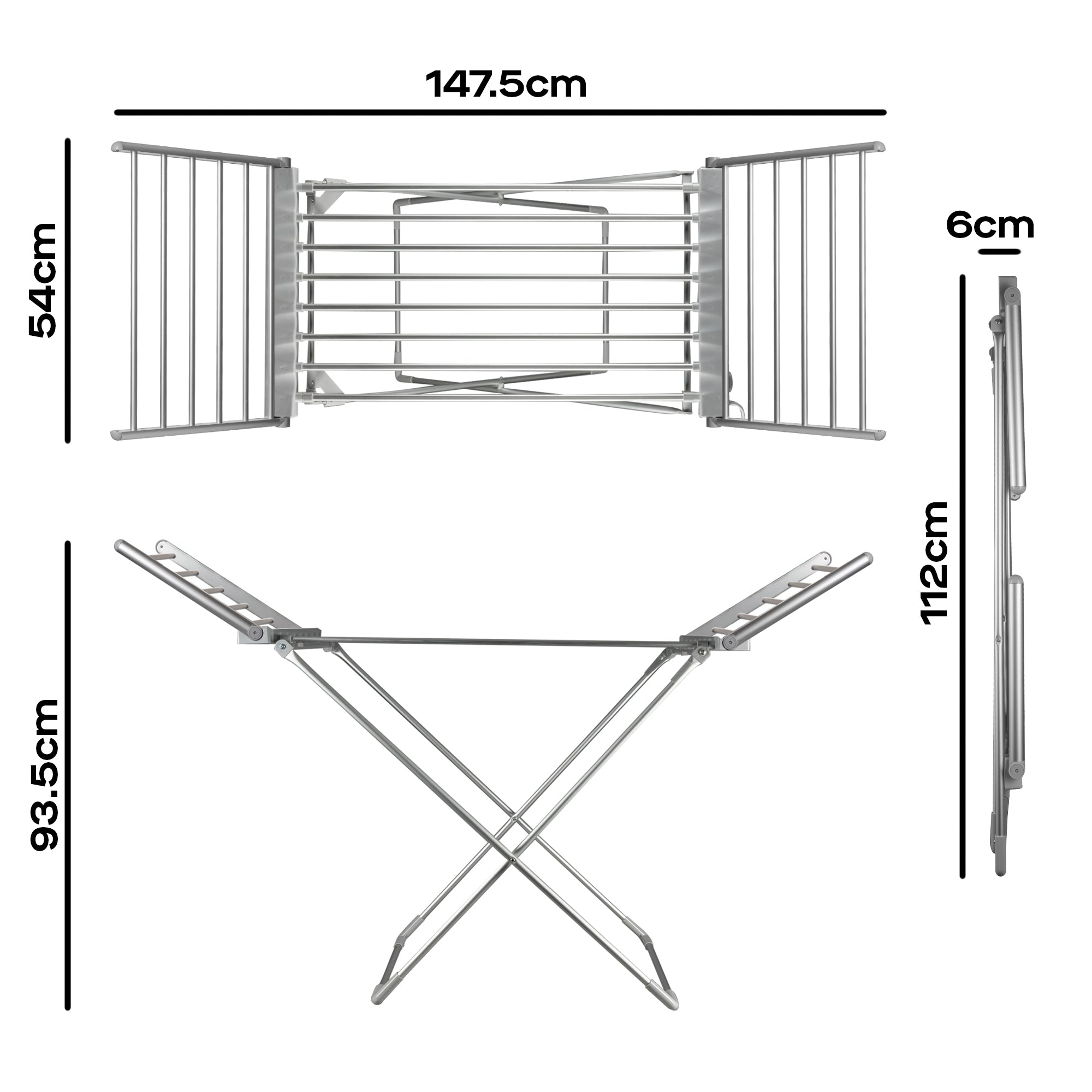 Daewoo Foldable Winged Electric Heated Clothes Airer