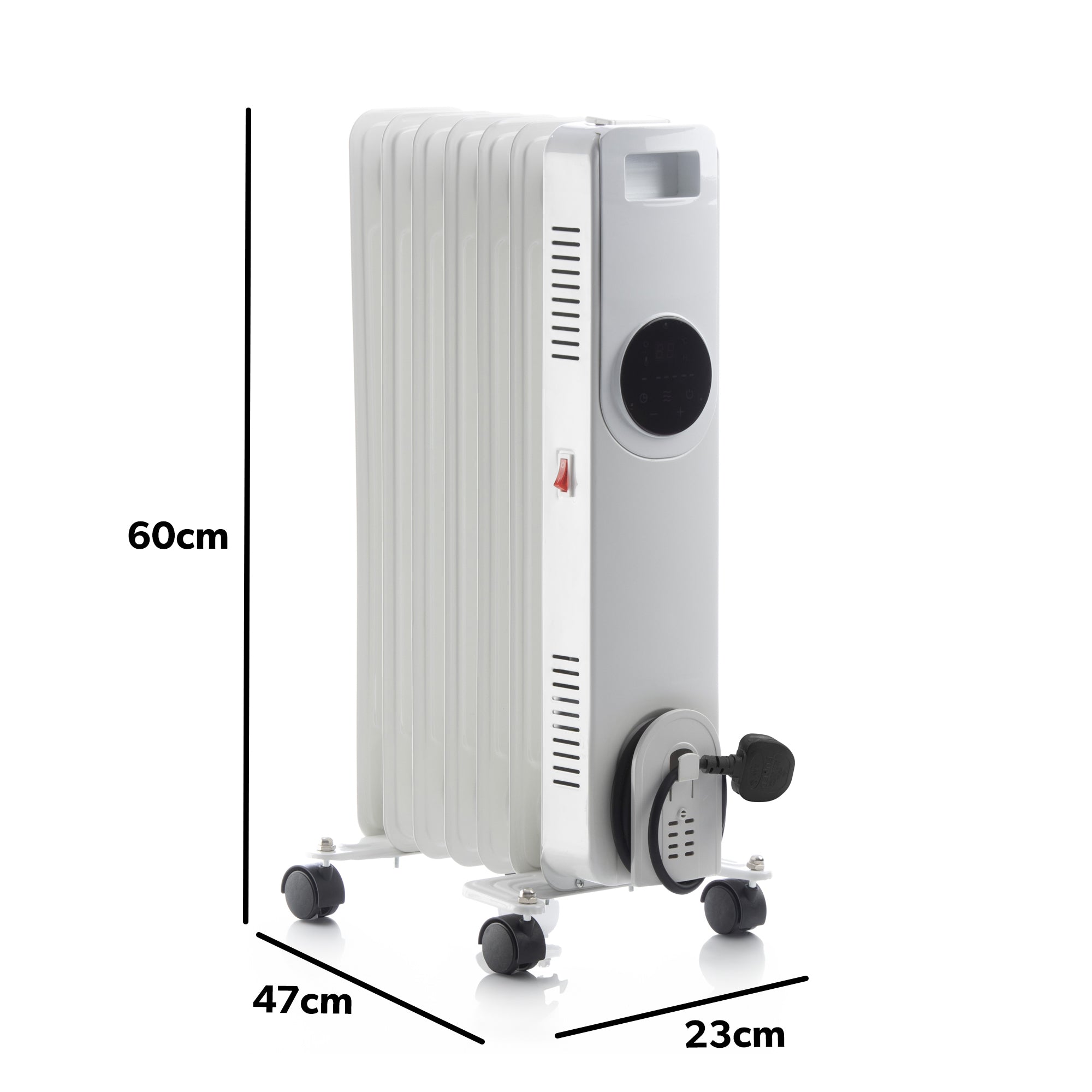 Daewoo 2500W Oil Filled Radiator with LED Display & Remote Control